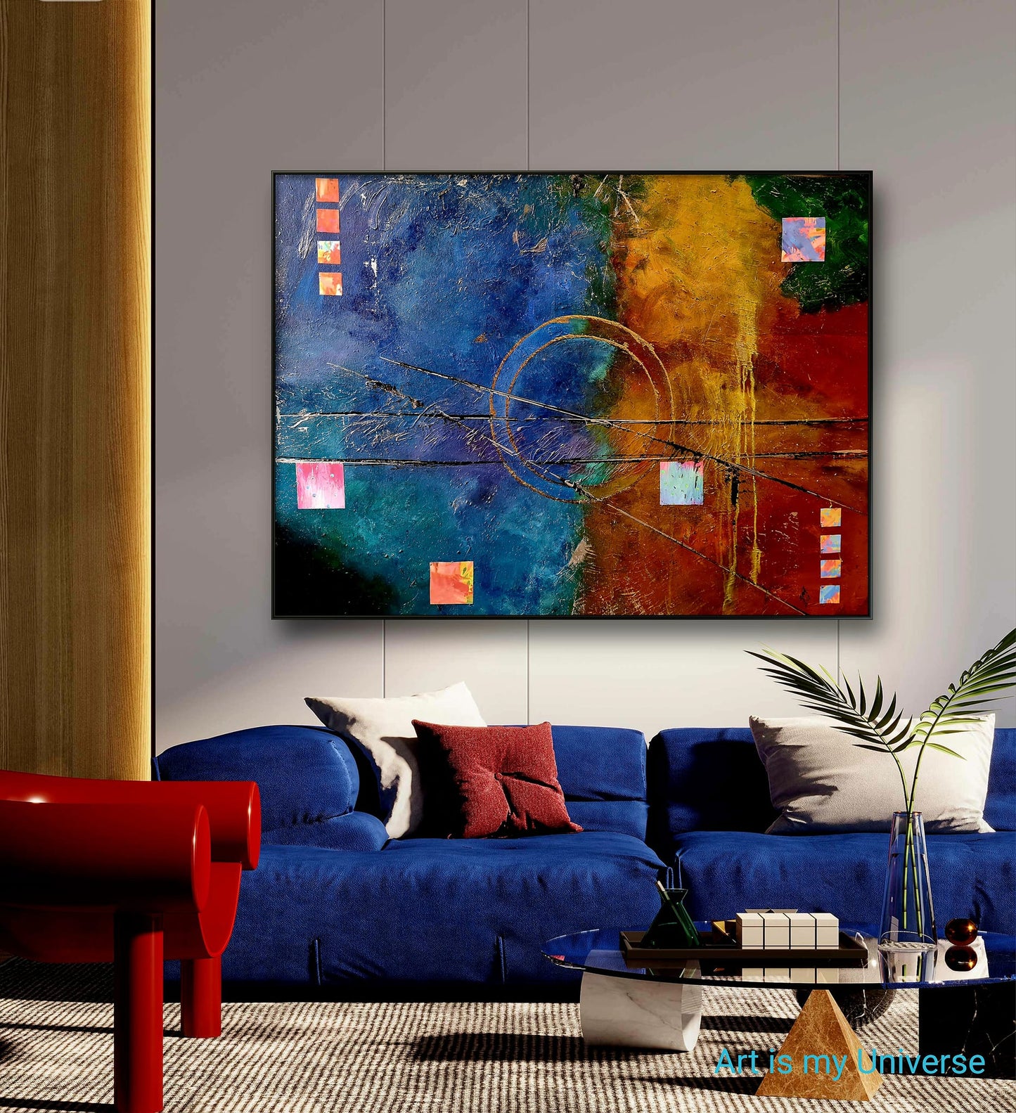 Between Heaven and Hell mixed media painting - 8