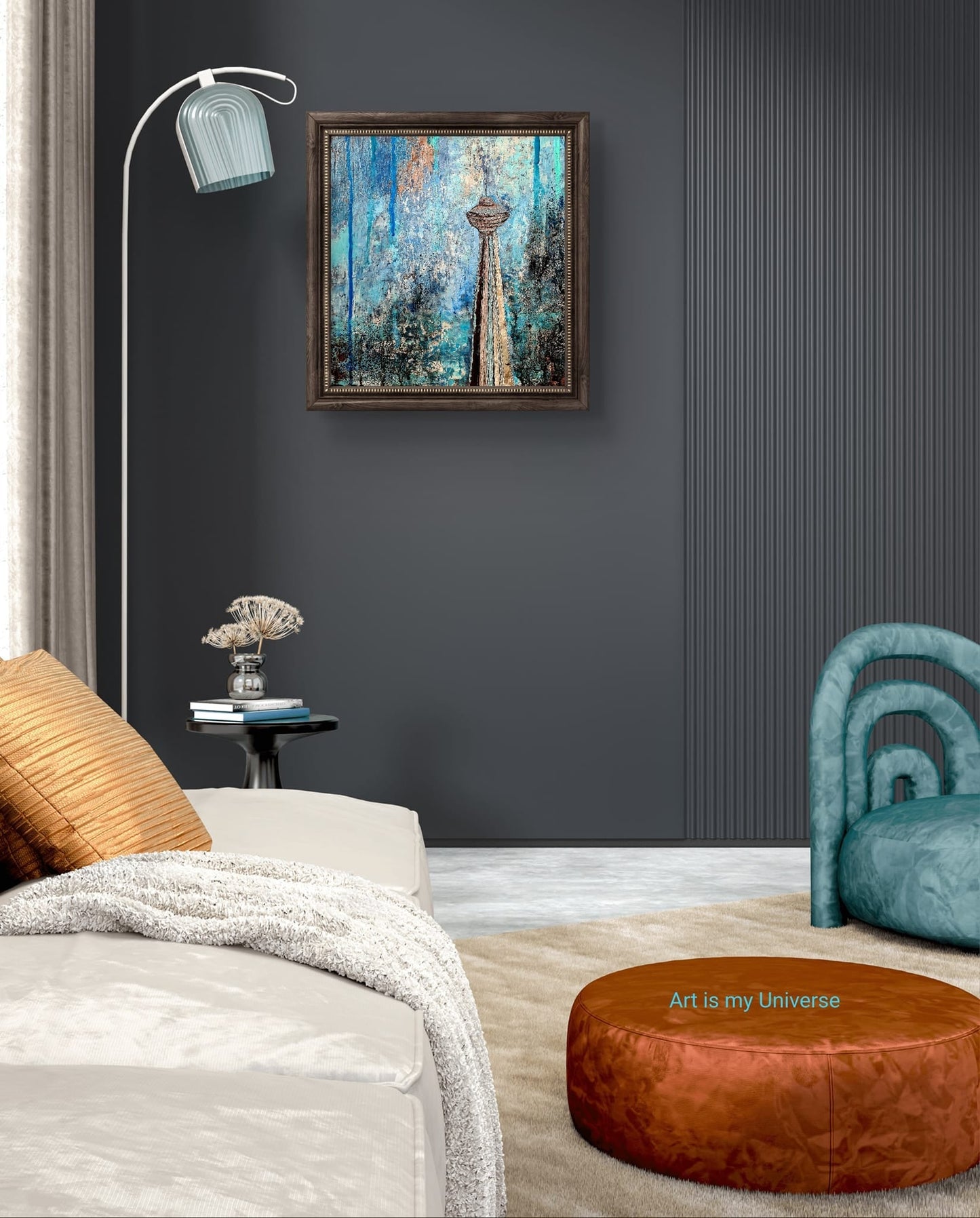 Skylon Tower - Acrylic and Inks on Canvas Panel - 7