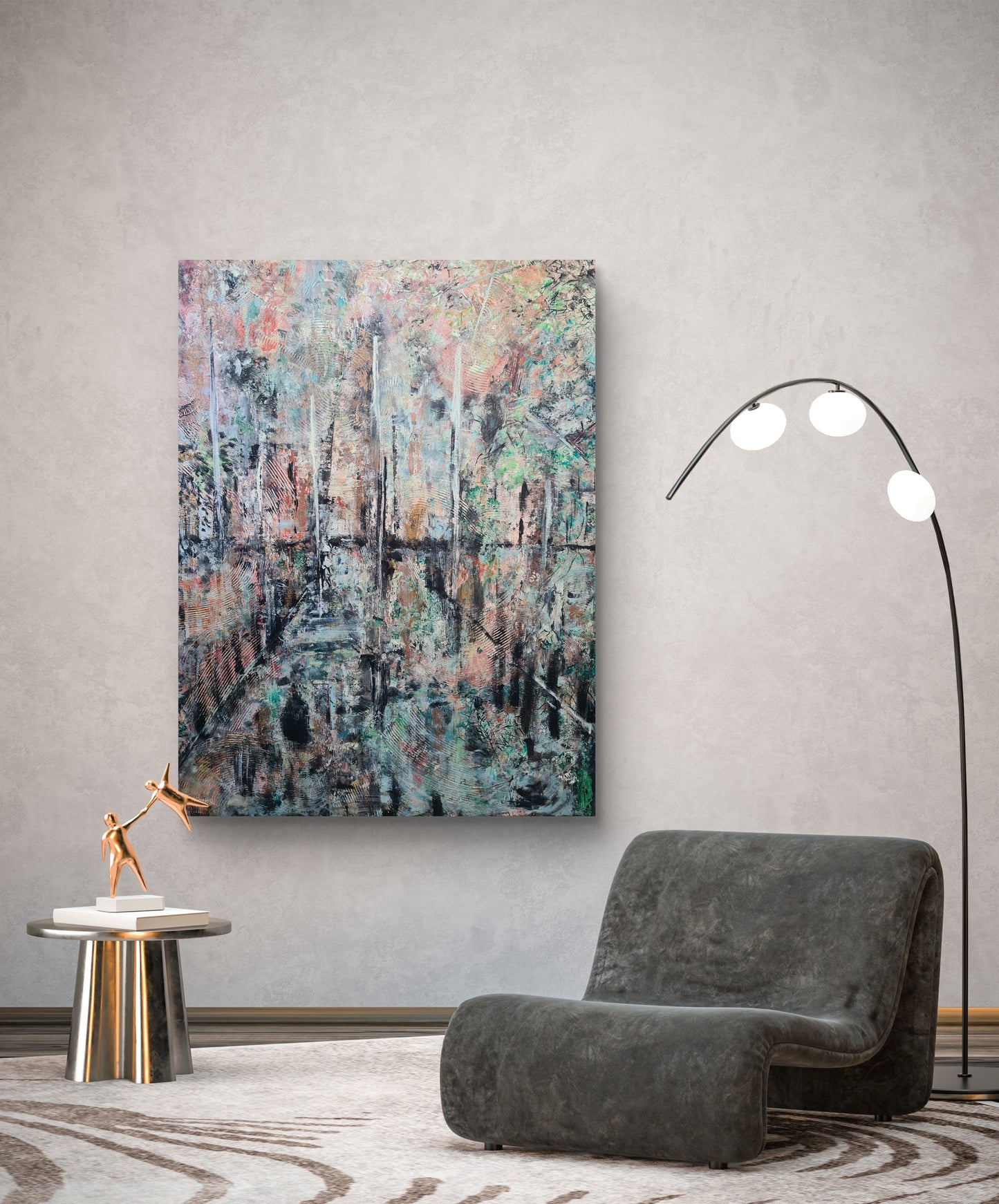 Fall Breeze Original Abstract Landscape Painting - 3