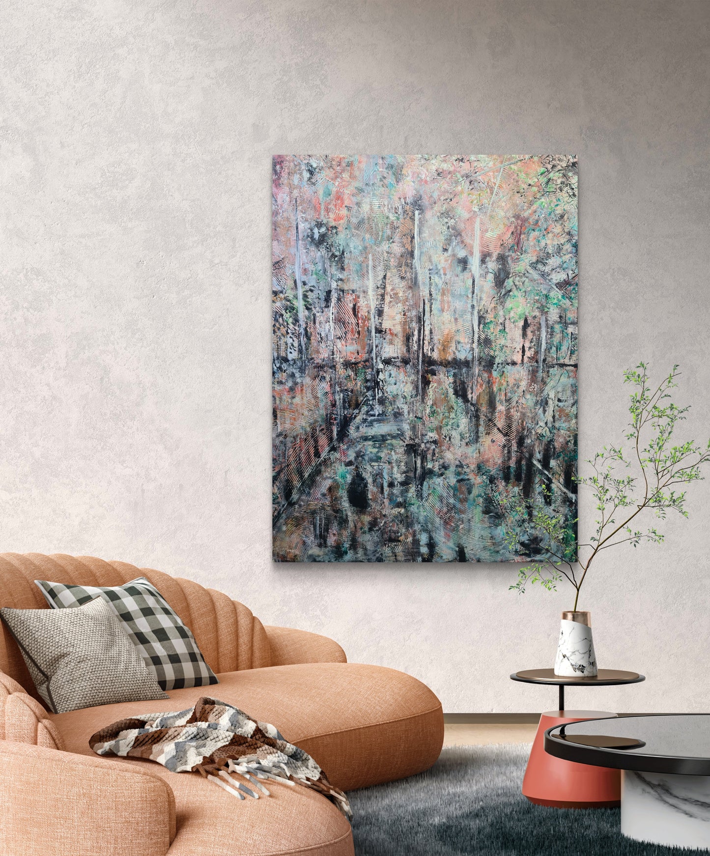 Fall Breeze Original Abstract Landscape Painting - 6
