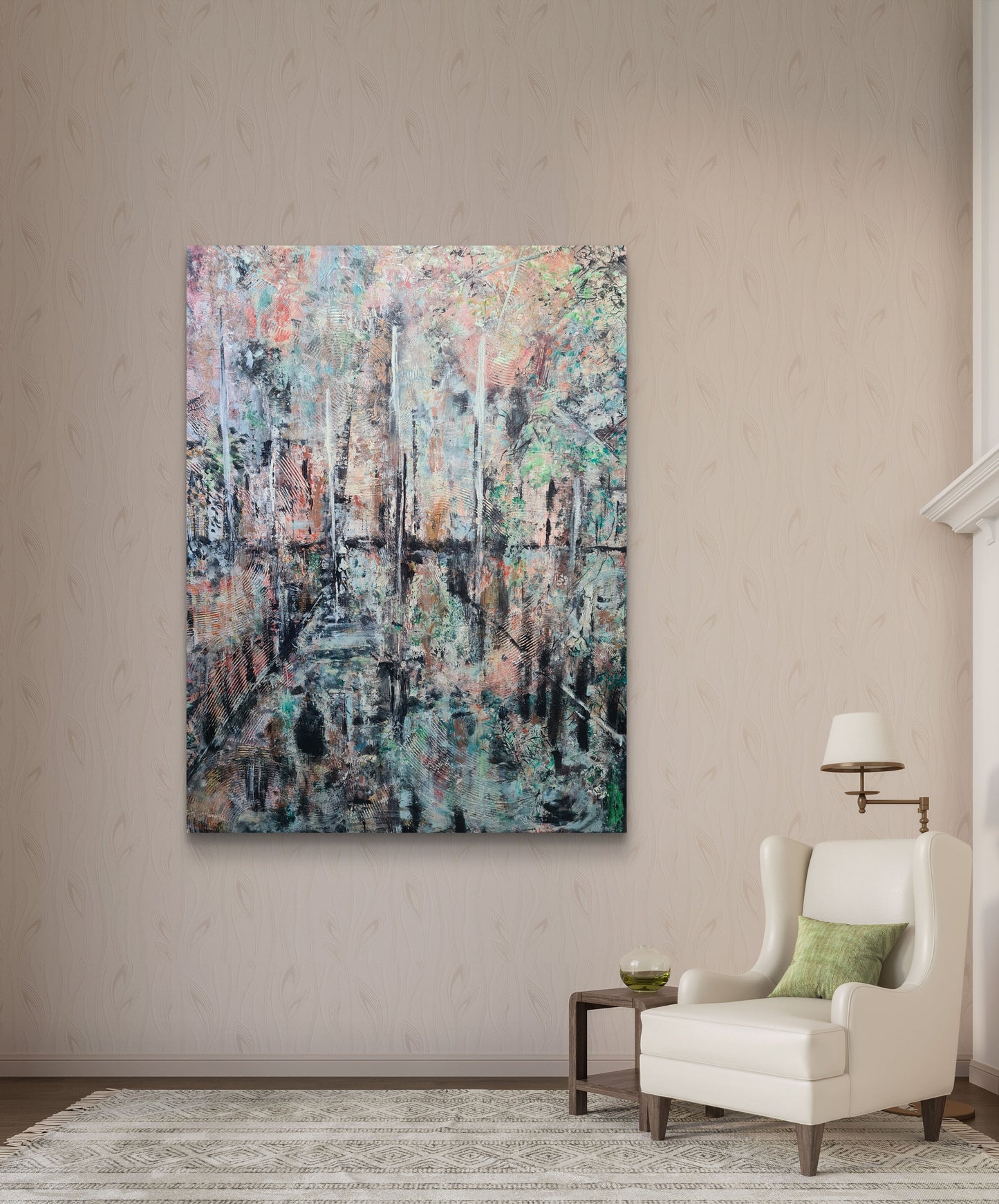 Fall Breeze Original Abstract Landscape Painting - 4