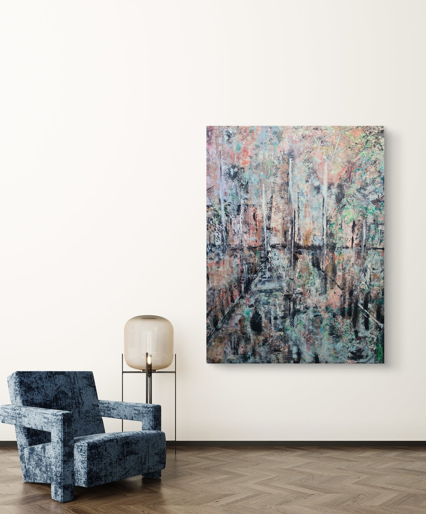 Fall Breeze Original Abstract Landscape Painting - 2