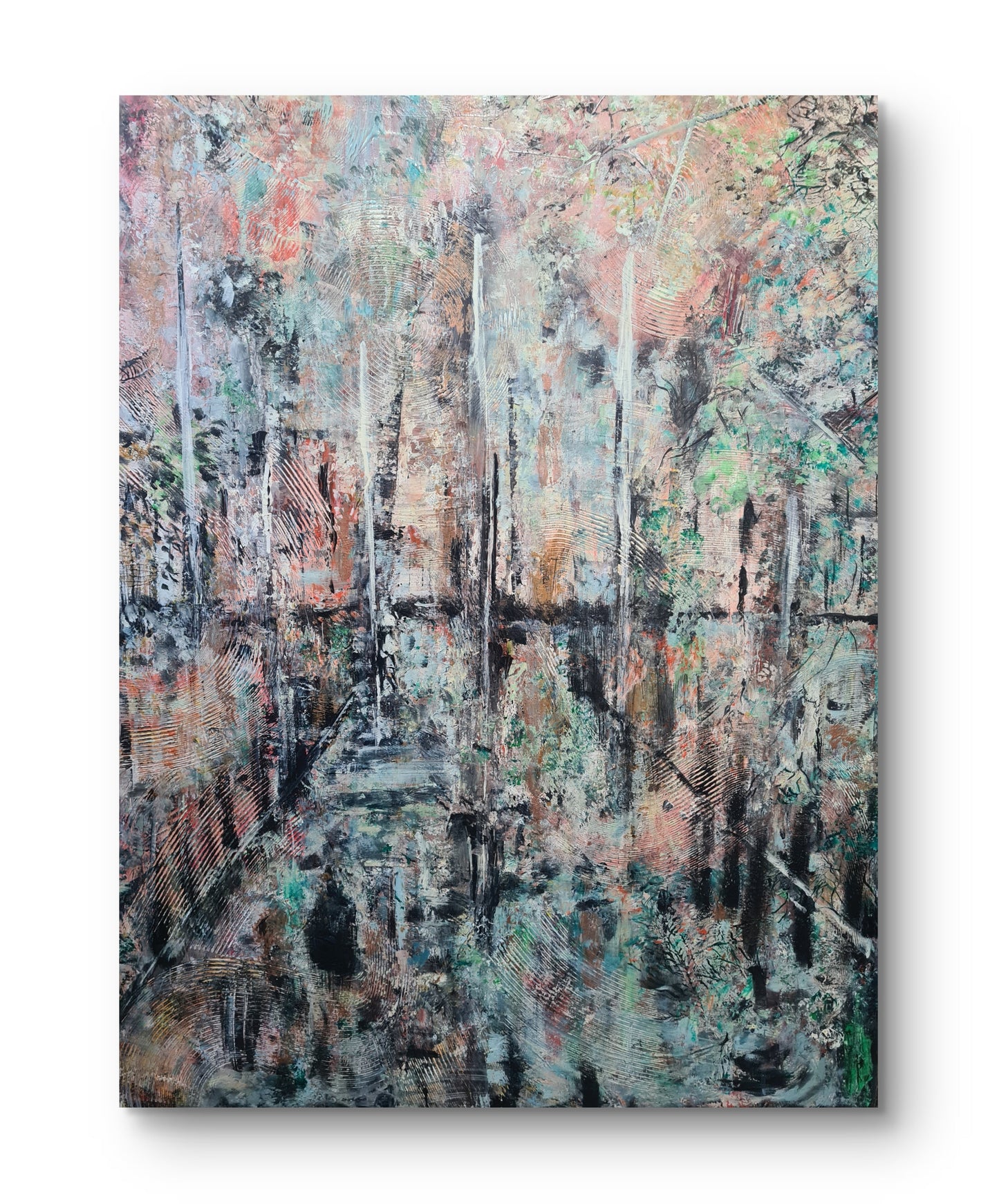 Fall Breeze Original Abstract Landscape Painting - 1