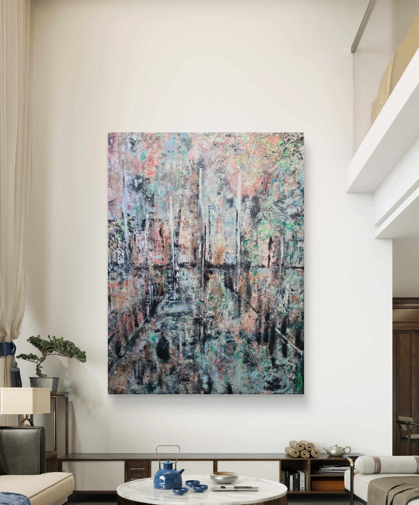 Fall Breeze Original Abstract Landscape Painting - 8