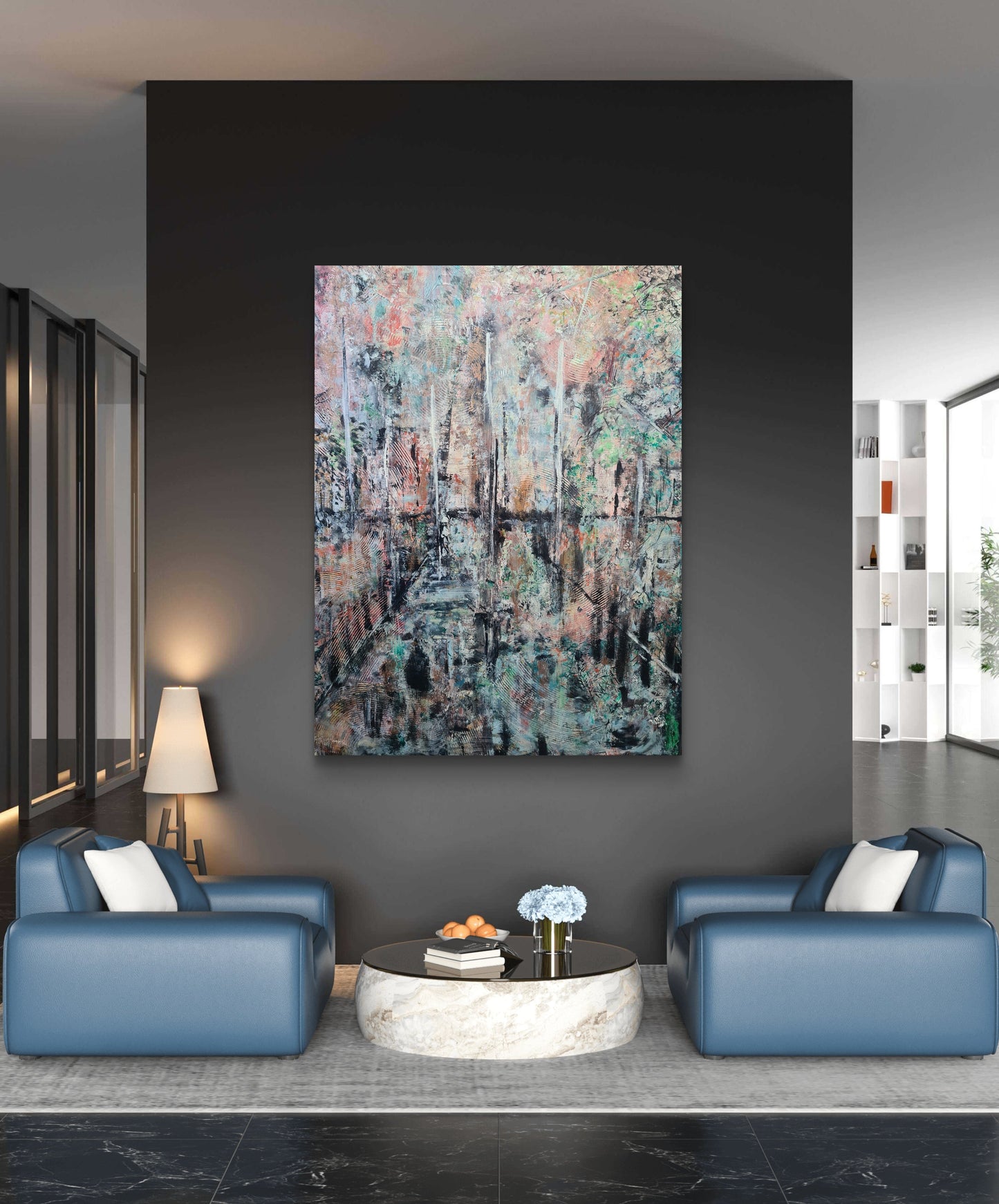 Fall Breeze Original Abstract Landscape Painting - 7