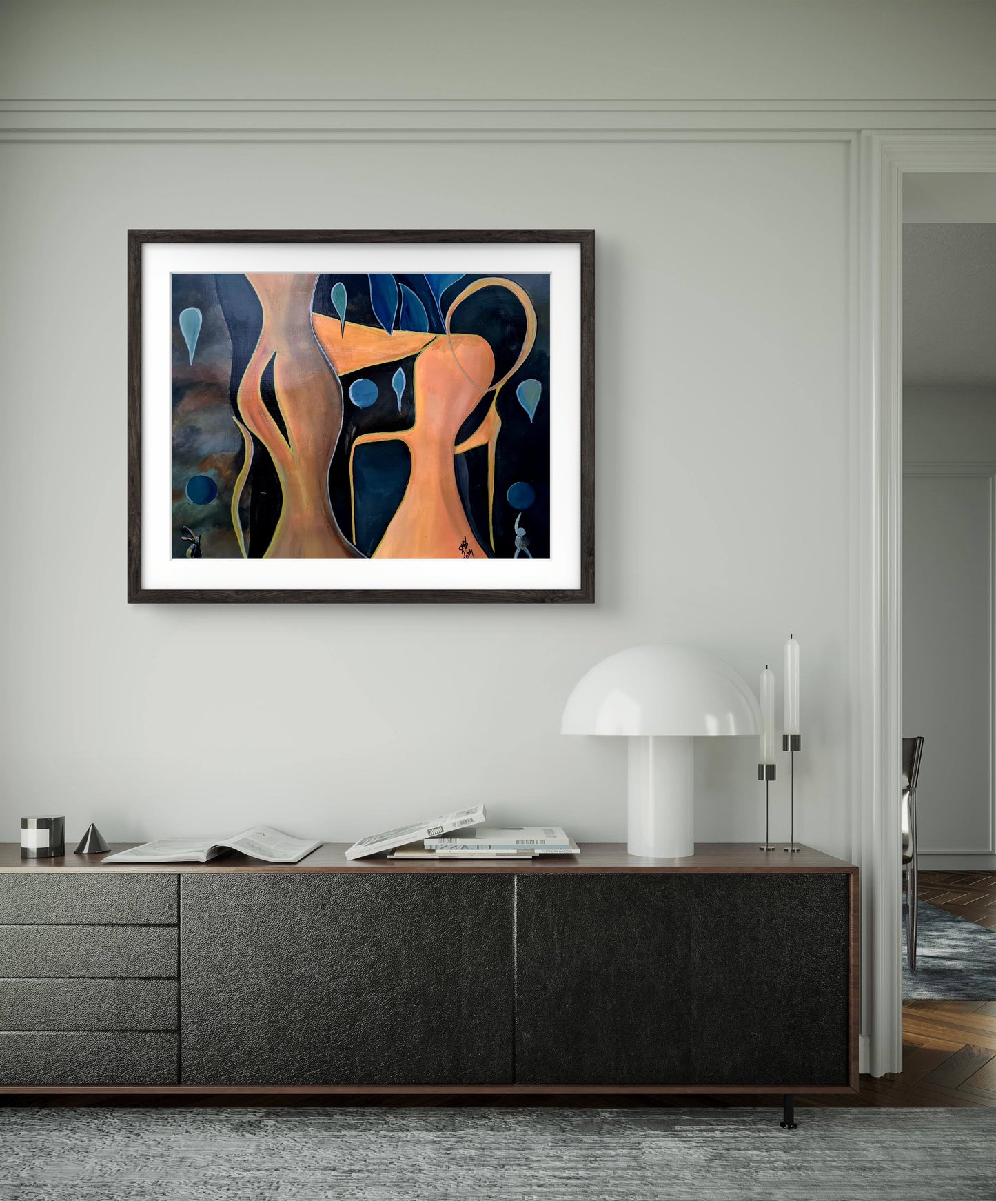 Dancing in the Rain – Original Acrylic Painting by Jasmina Mendoza