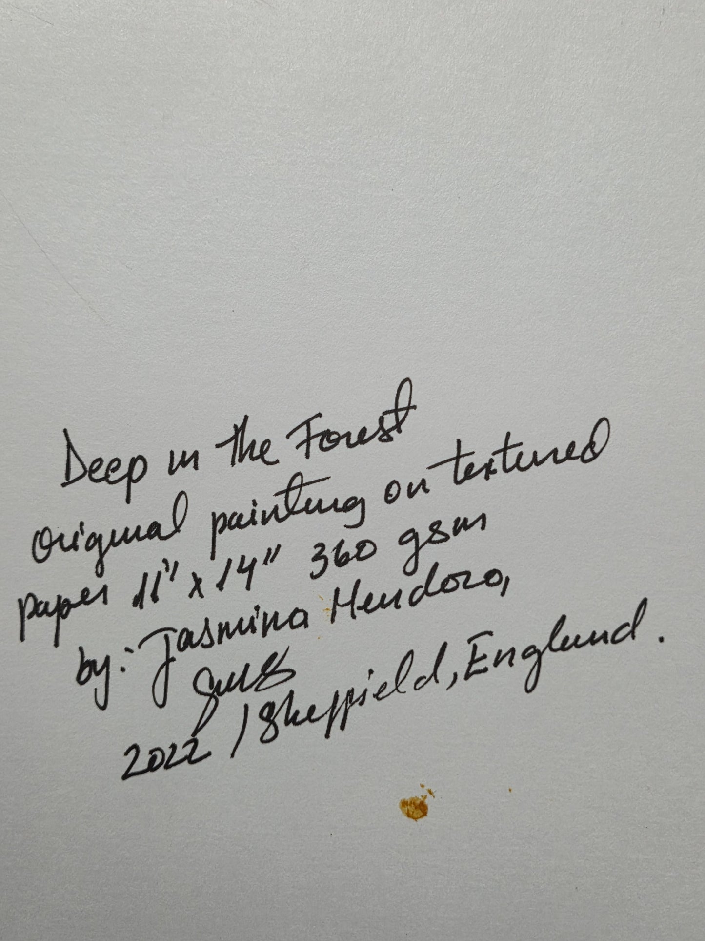 Deep in the Forest original painting by Jasmina Mendoza | Art is my Universe