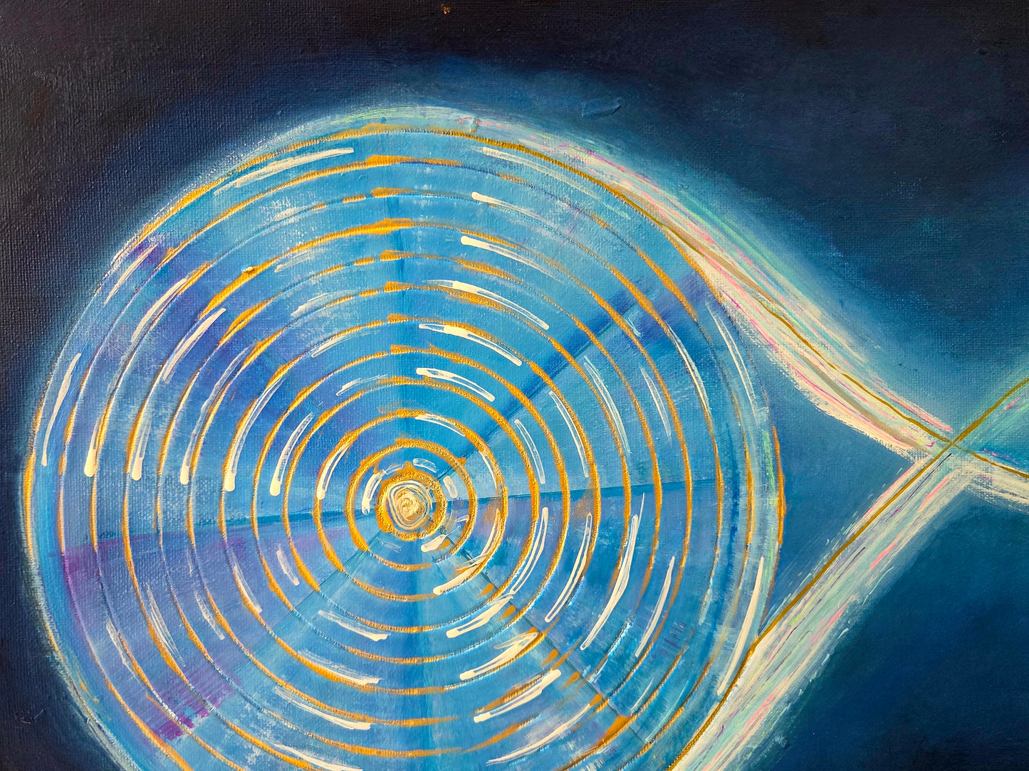 Blue Resonance – Original Abstract Painting by Jasmina Mendoza