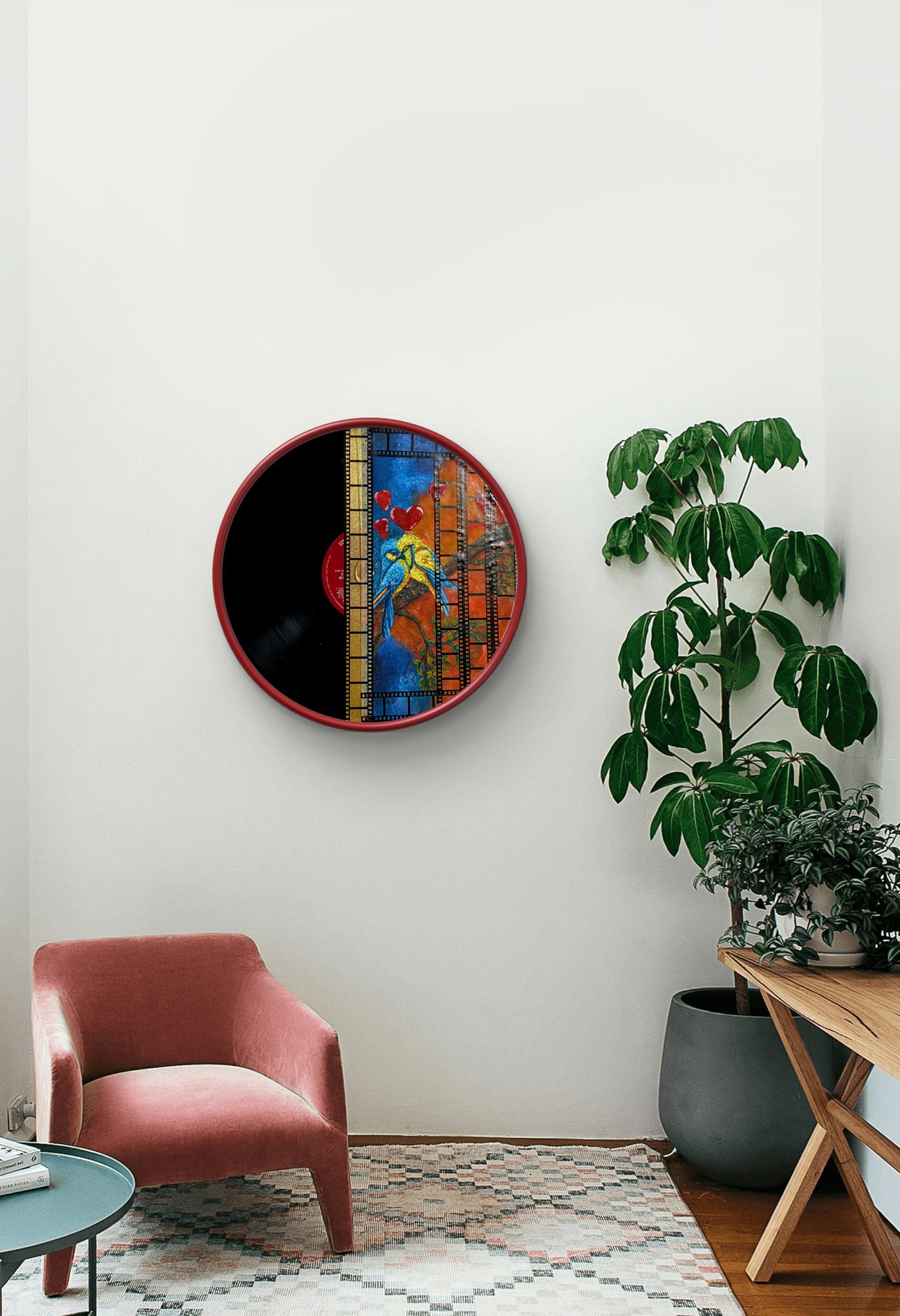 A Love Like in the Films – Original Acrylic on Vinyl Record | Art is my Universe