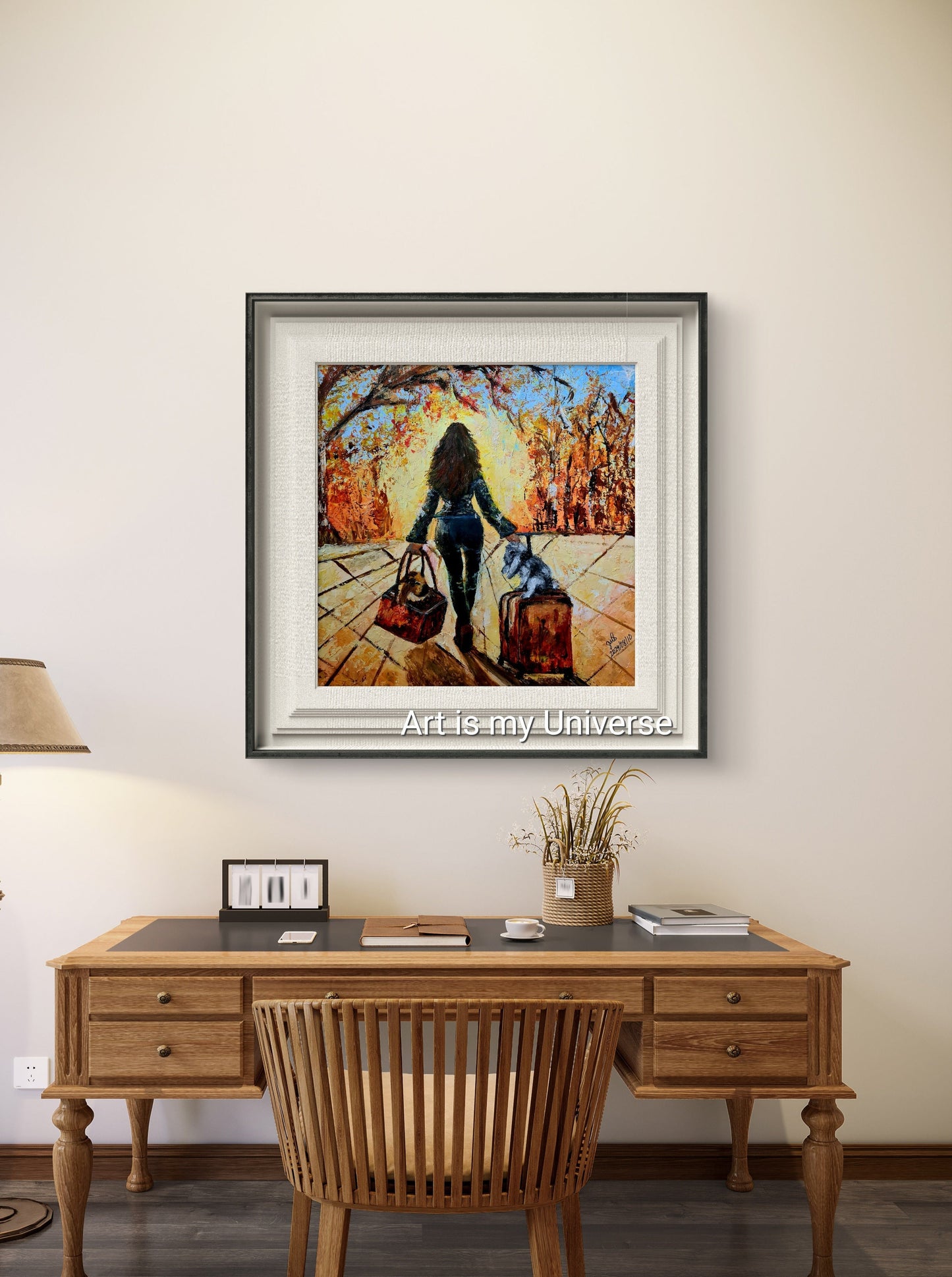 Going on Holiday Impasto Acrylic Painting - 9