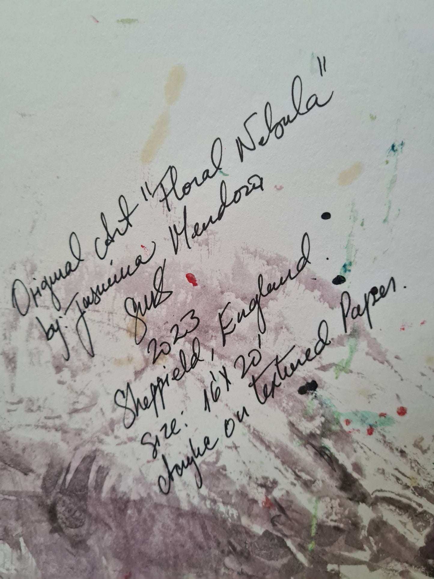 Floral Nebula – Original Painting by Jasmina Mendoza - 6