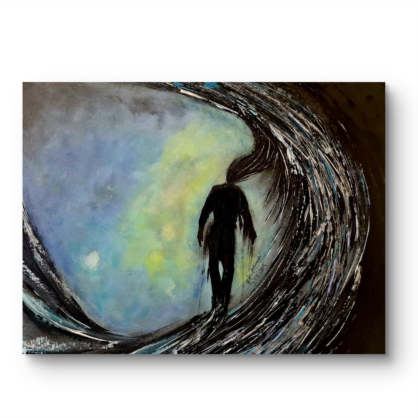 Inner Storm original abstract painting by Jasmina Mendoza - 1