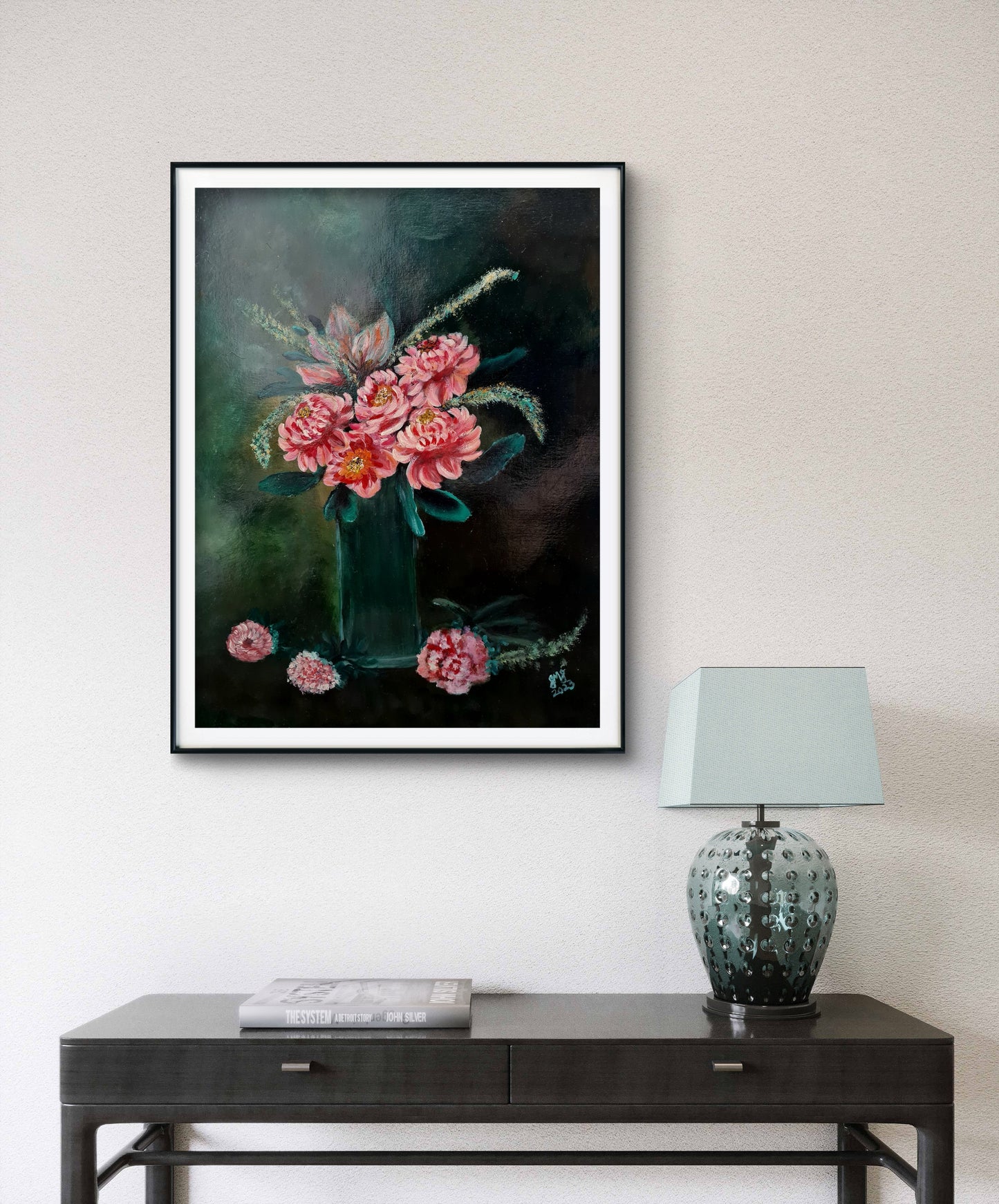 Peonies – Original Acrylic Painting by Jasmina Mendoza - 9