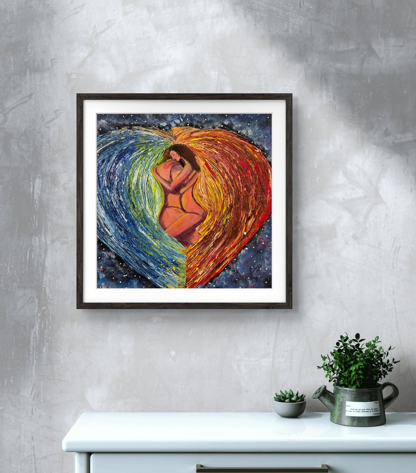 The Element of Us original acrylic painting by Jasmina Mendoza | Art is my Universe