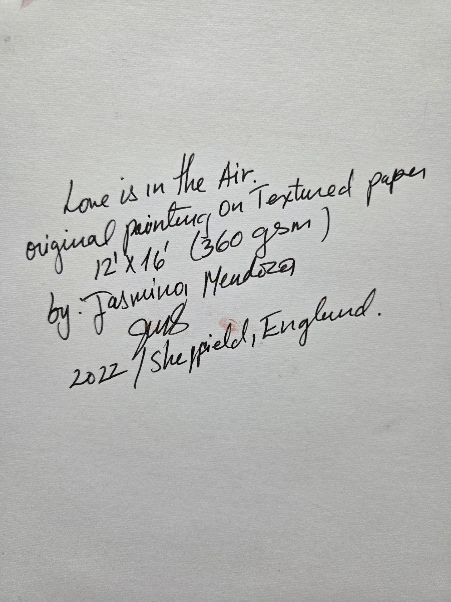 Love Is in the Air original acrylic painting by Jasmina Mendoza | Art is my Universe