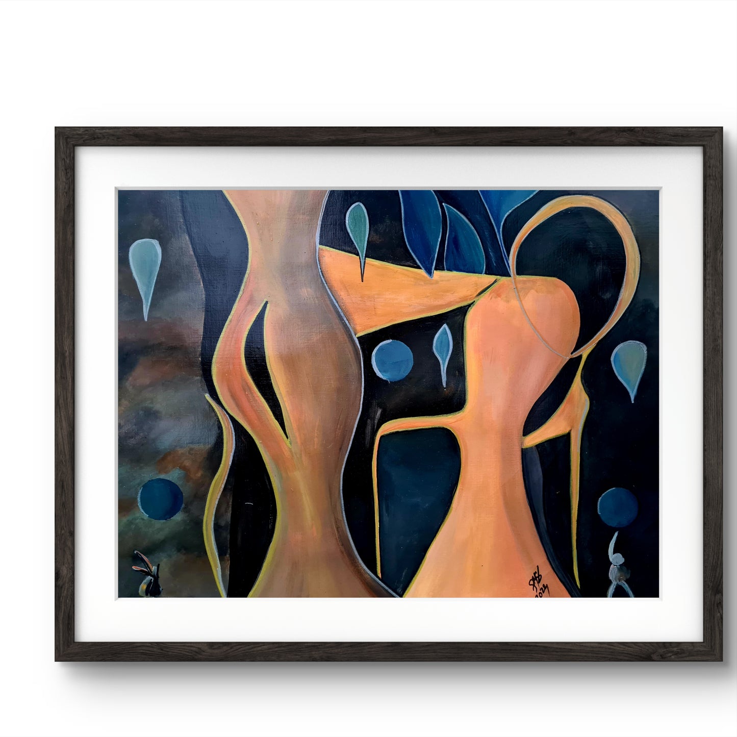 Dancing in the Rain – Original Acrylic Painting by Jasmina Mendoza