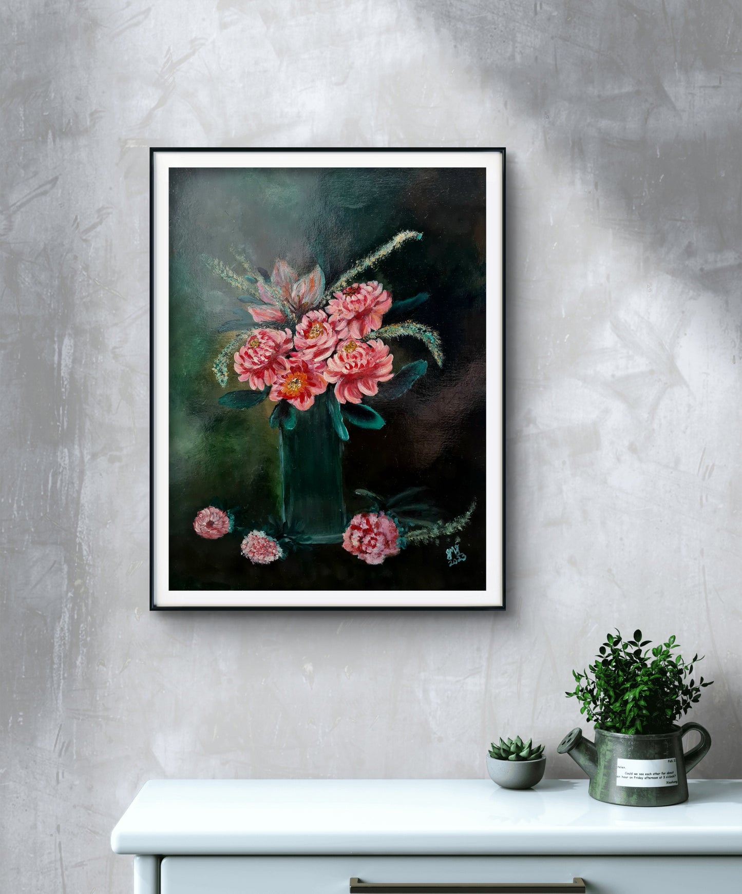 Peonies – Original Acrylic Painting by Jasmina Mendoza - 7