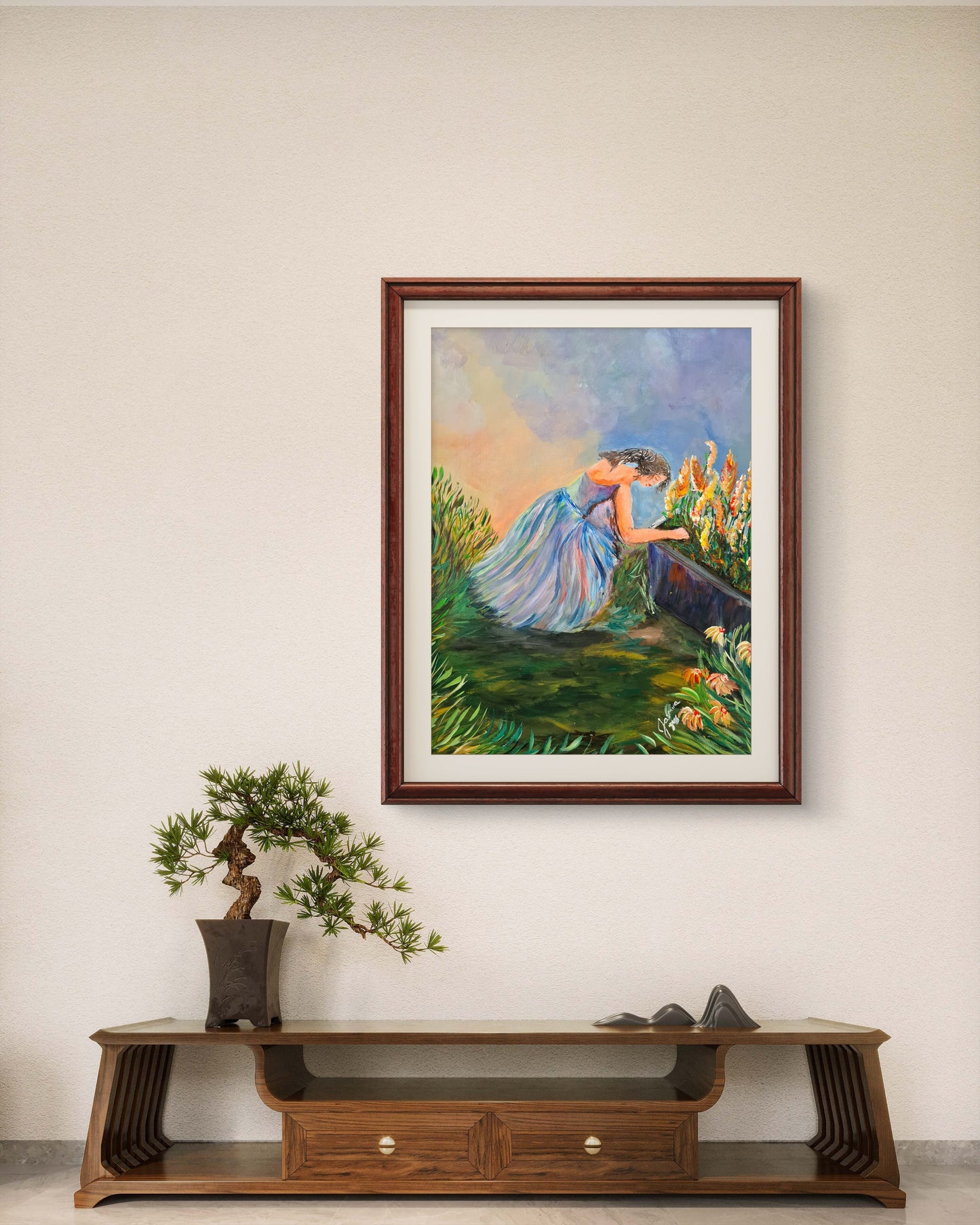 In The Garden Original Painting. - 8