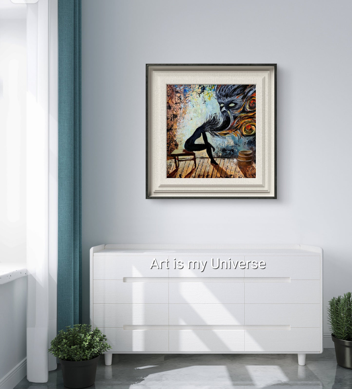 Dark Passenger Original Abstract Expressionist Painting - 7