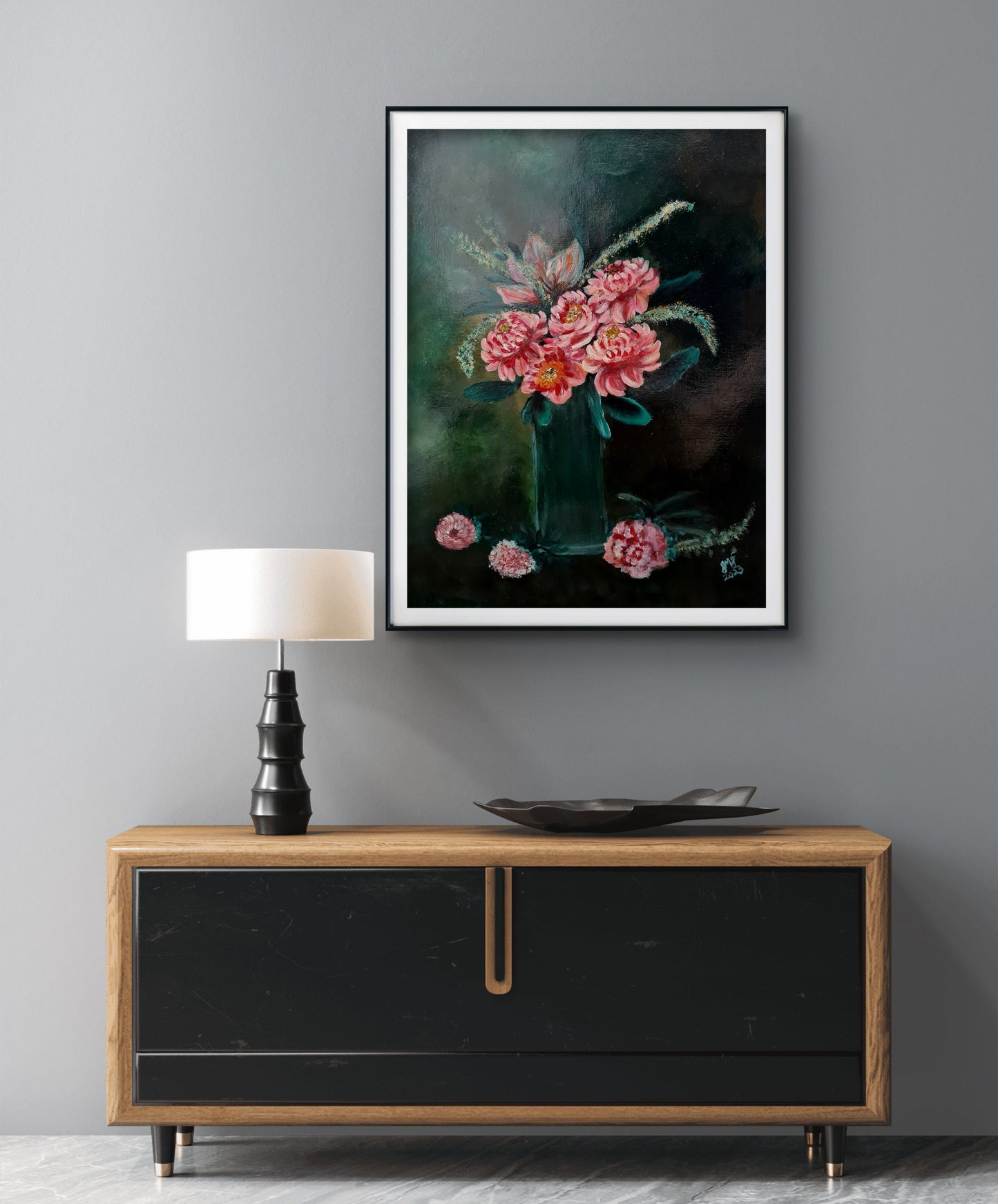 Peonies – Original Acrylic Painting by Jasmina Mendoza - 15