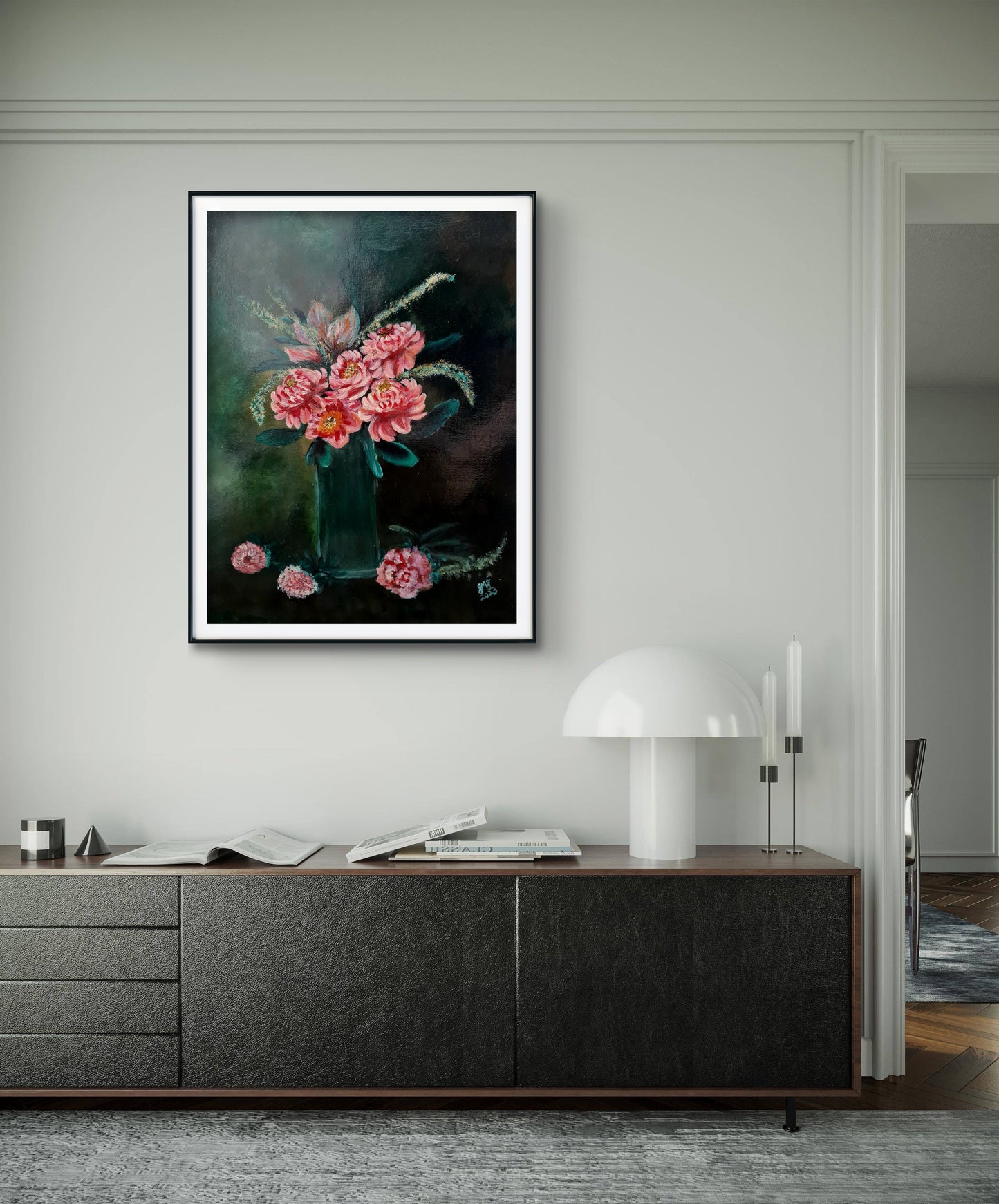 Peonies – Original Acrylic Painting by Jasmina Mendoza - 12
