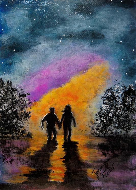 Abstract Sunset Digital Art Print | Art is my Universe