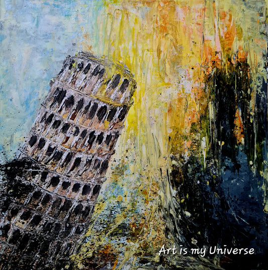 Pisa Tower ( abstract expressionist)