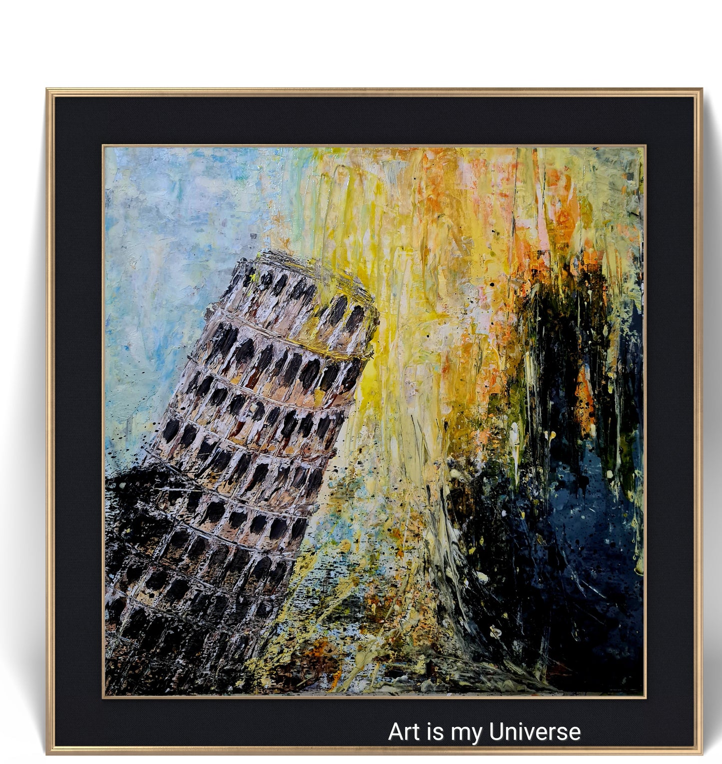 Pisa Tower ( abstract expressionist)