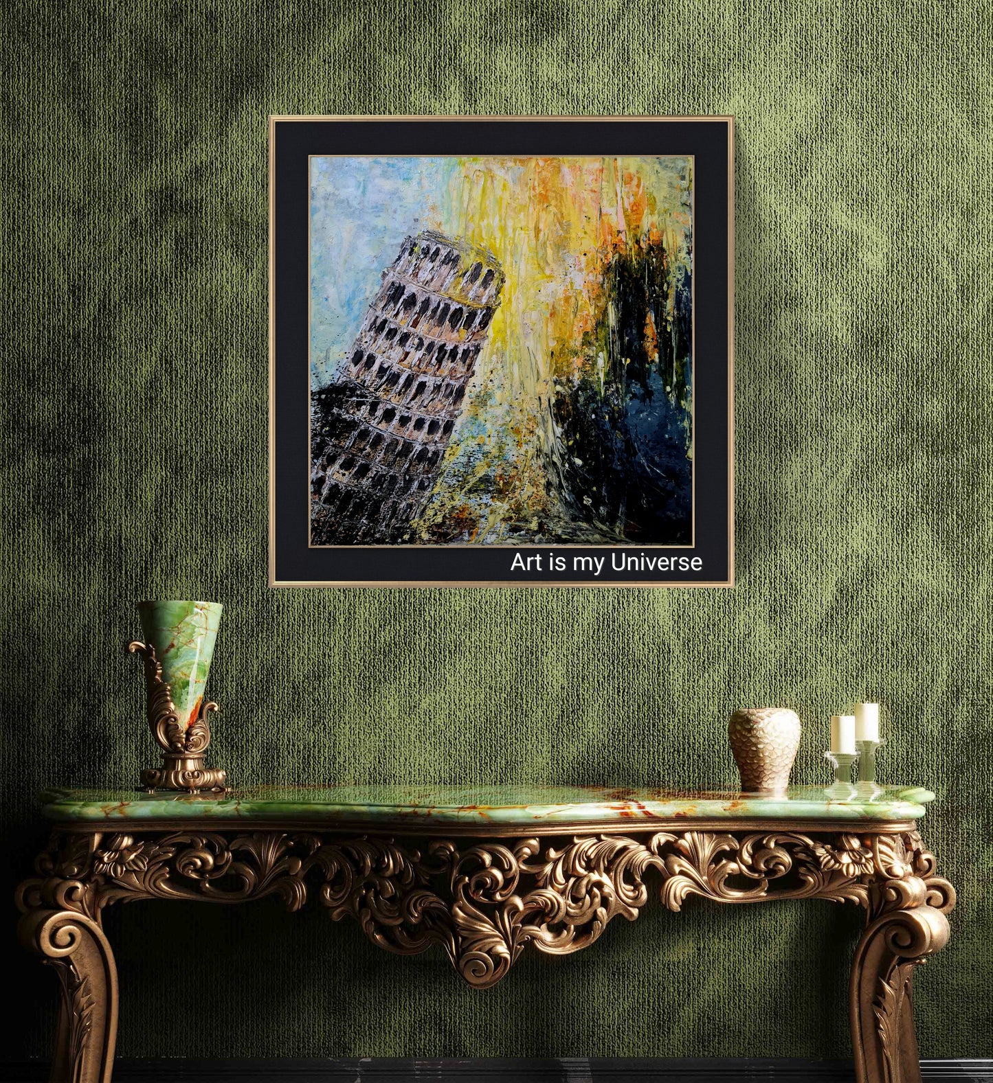 Pisa Tower ( abstract expressionist)