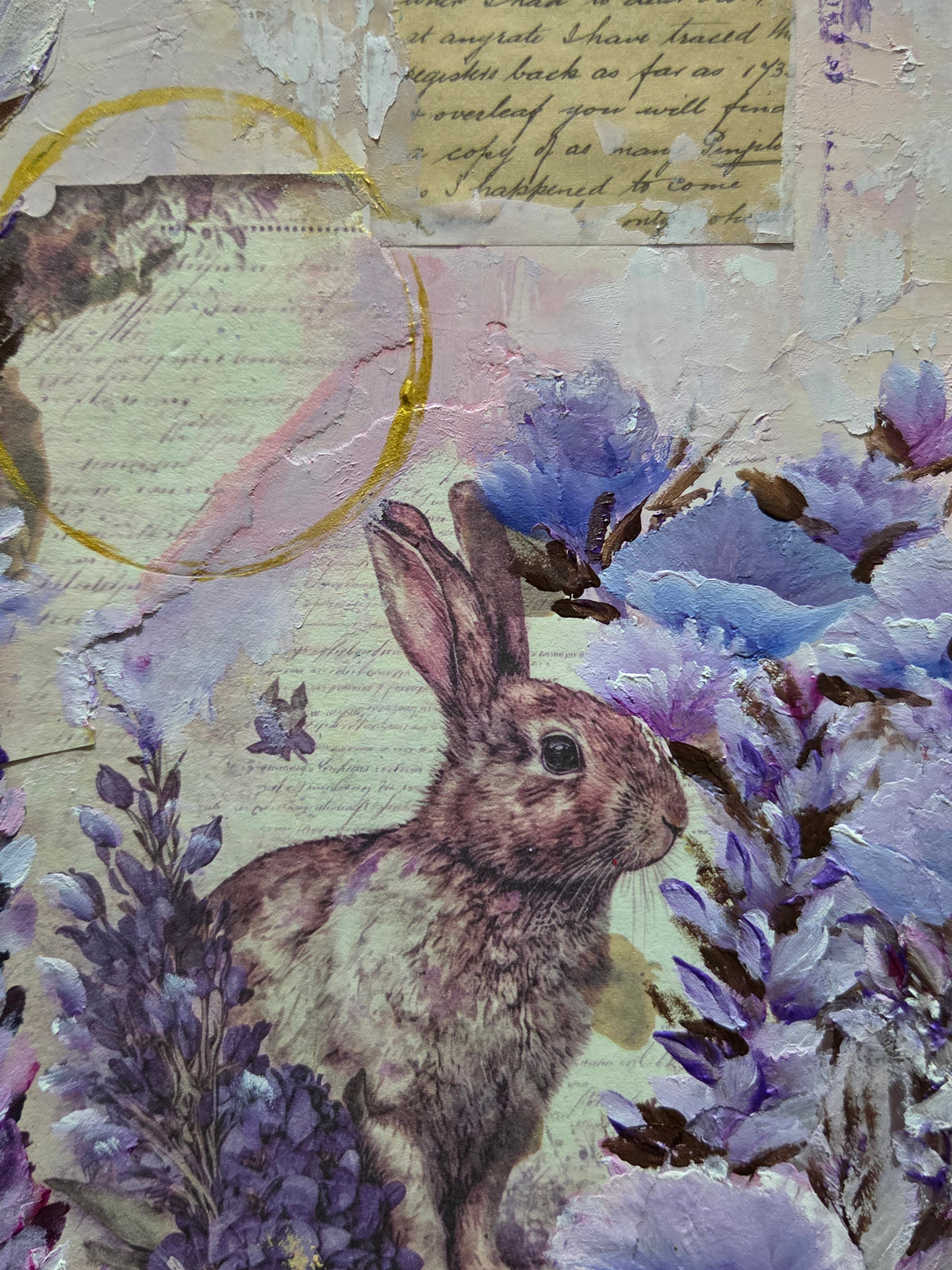 The Secret Letter in the Garden – Contemporary Mixed Media Painting by Jasmina Mendoza