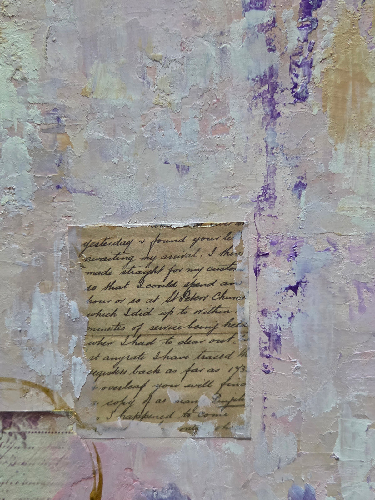 The Secret Letter in the Garden – Contemporary Mixed Media Painting by Jasmina Mendoza