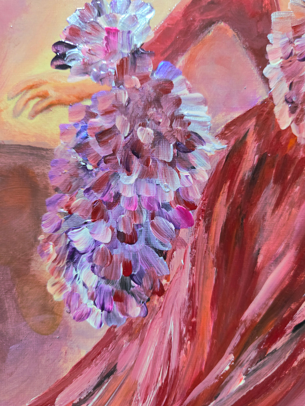Passion original figurative abstract painting by Jasmina Mendoza