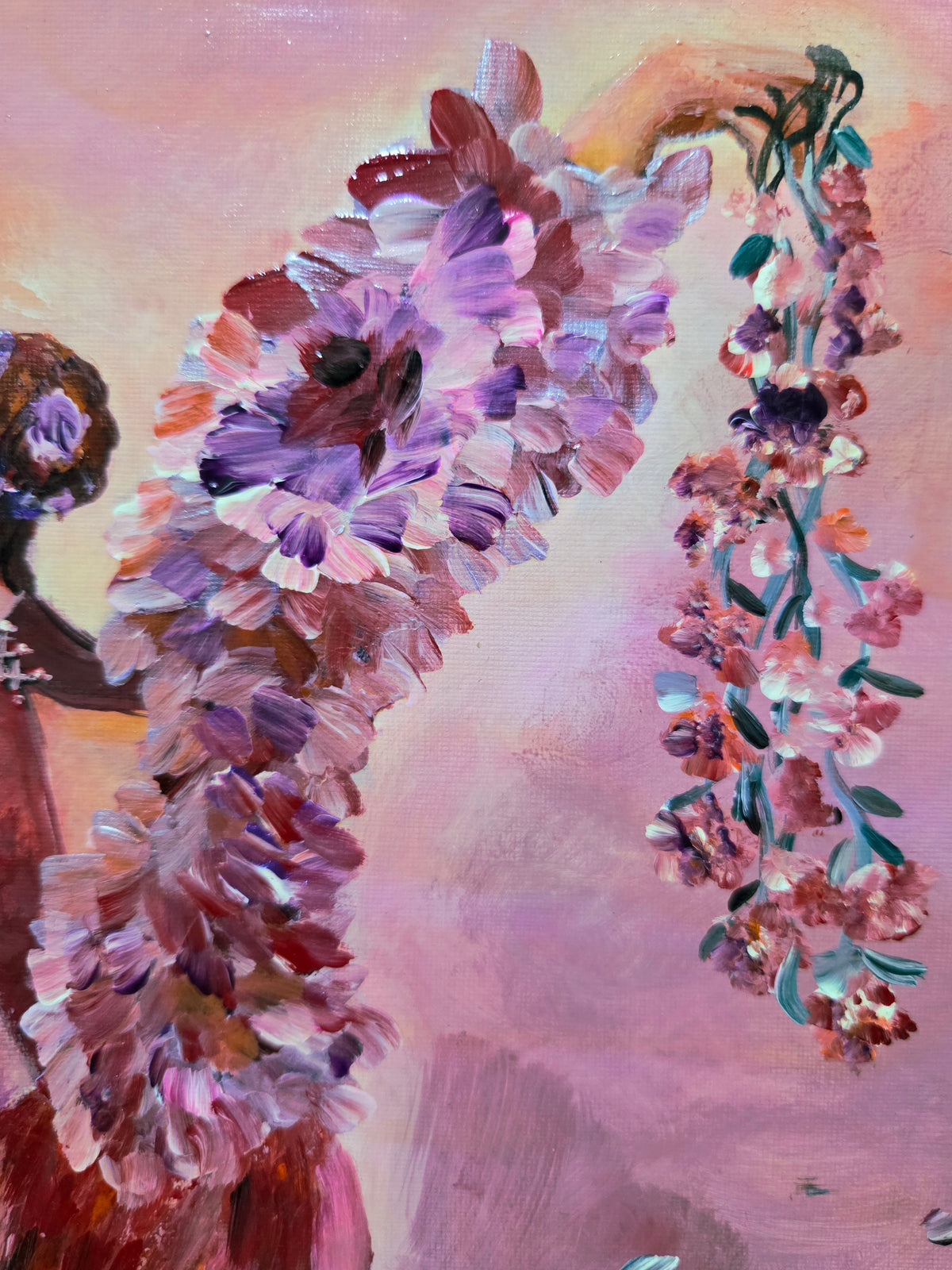 Passion original figurative abstract painting by Jasmina Mendoza