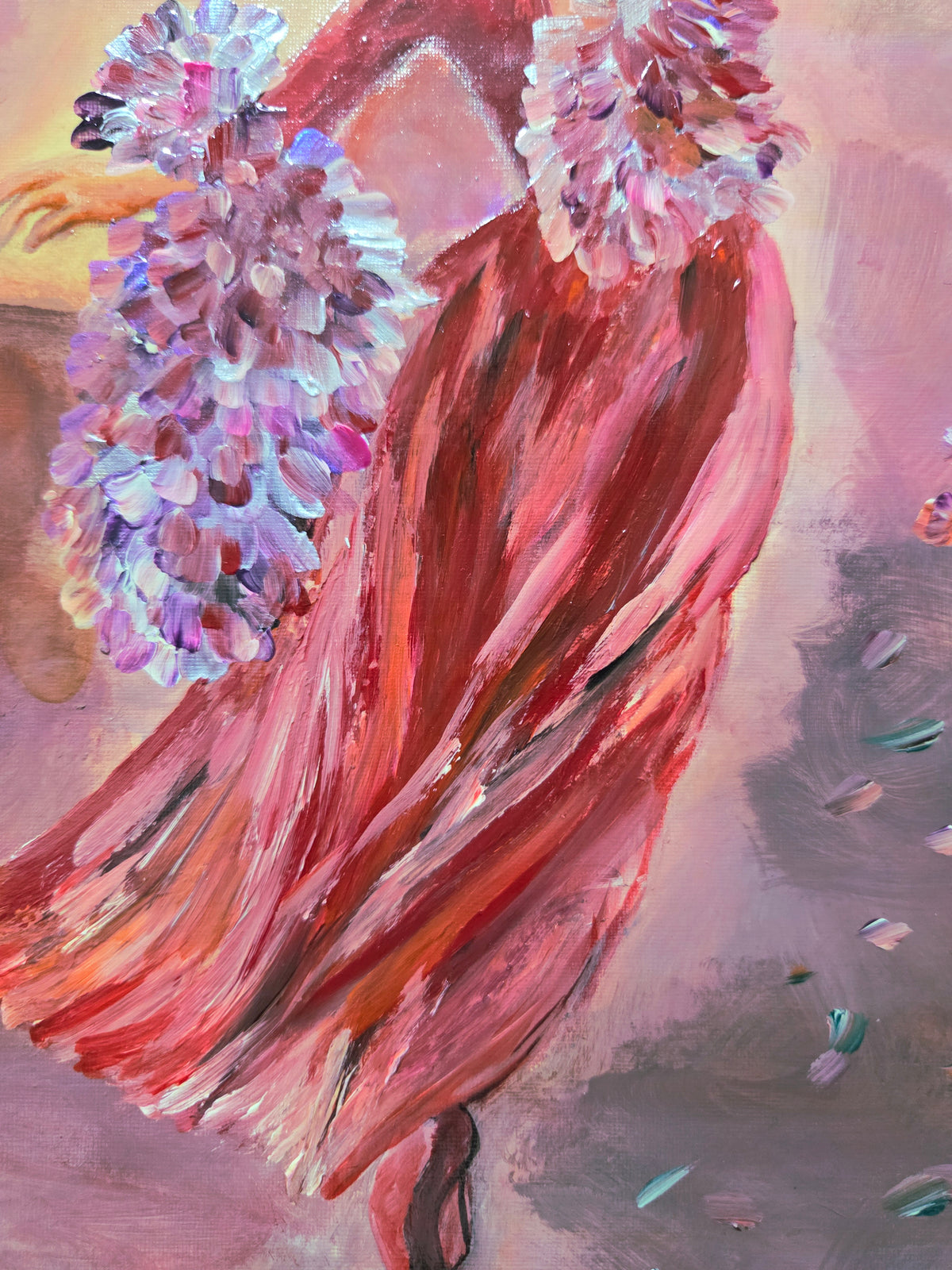 Passion original figurative abstract painting by Jasmina Mendoza