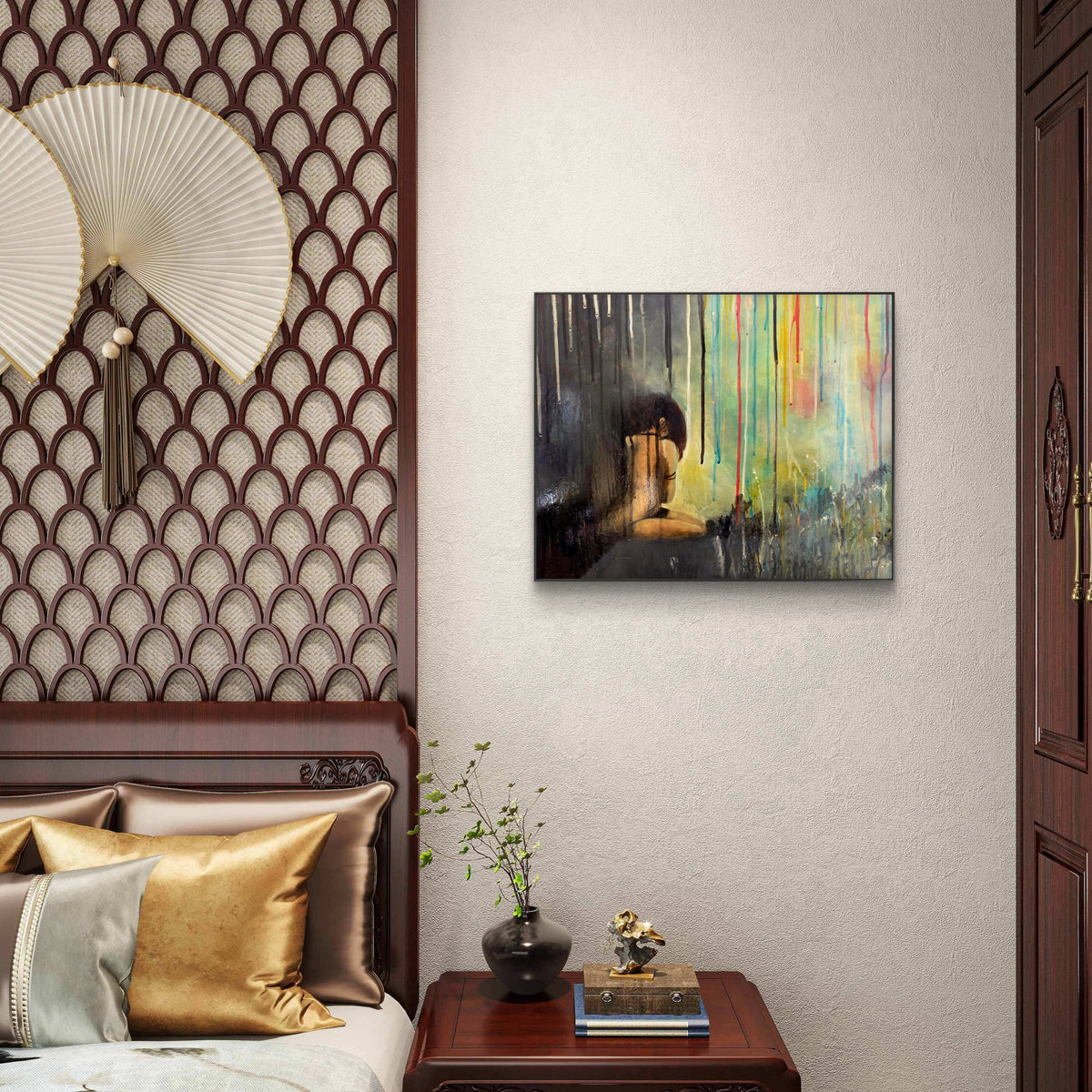 Cascade of Vulnerable Emotions — Original Acrylic Painting by Jasmina Mendoza