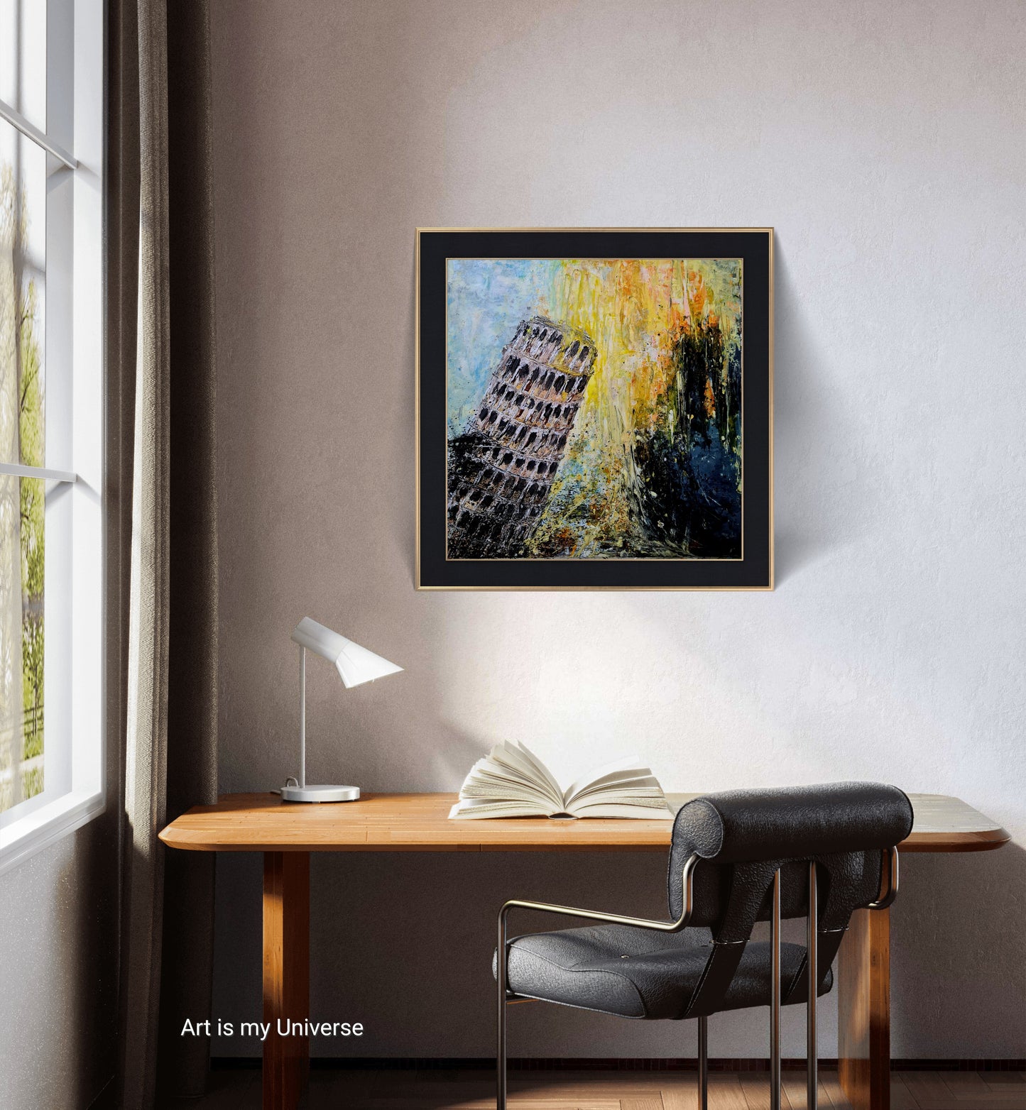 Pisa Tower ( abstract expressionist)