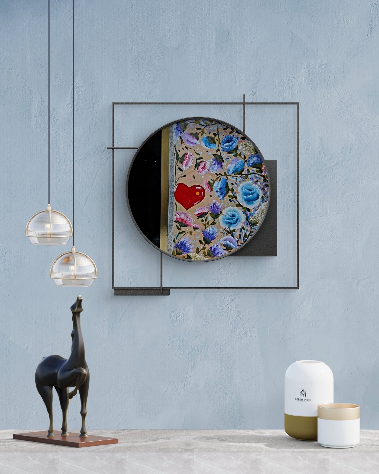 Love on Repeat – Original Acrylic on Vinyl Record - 20