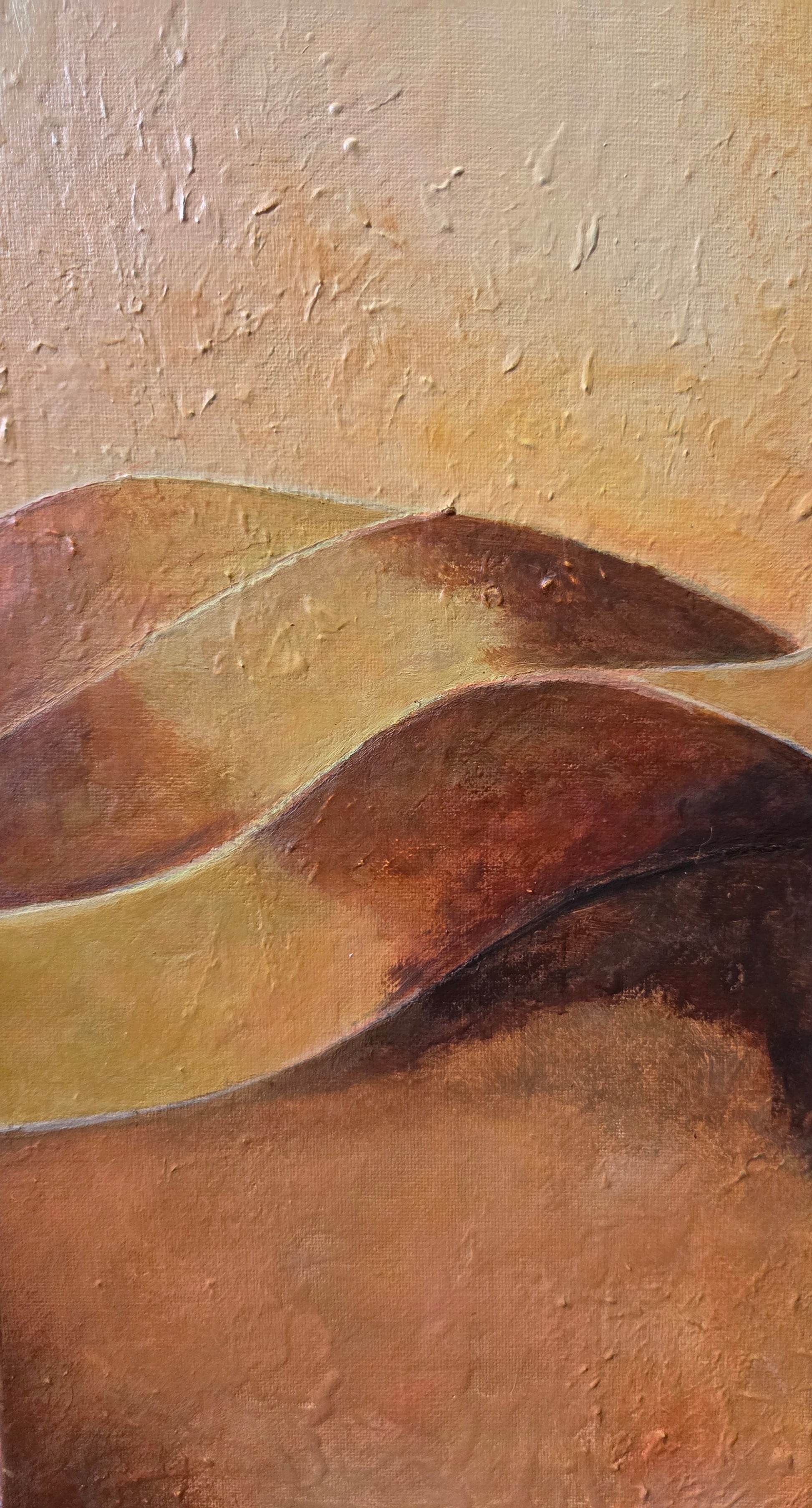 Warm Silence original abstract painting triptych by Jasmina Mendoza | Art is my Universe