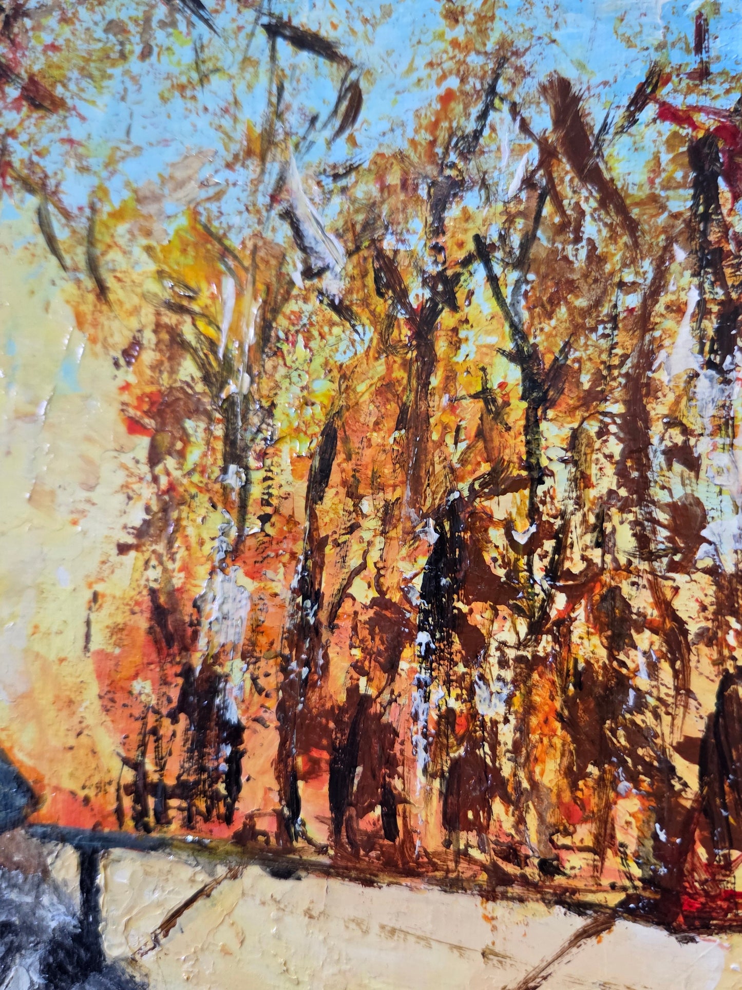 Going on Holiday Impasto Acrylic Painting - 20