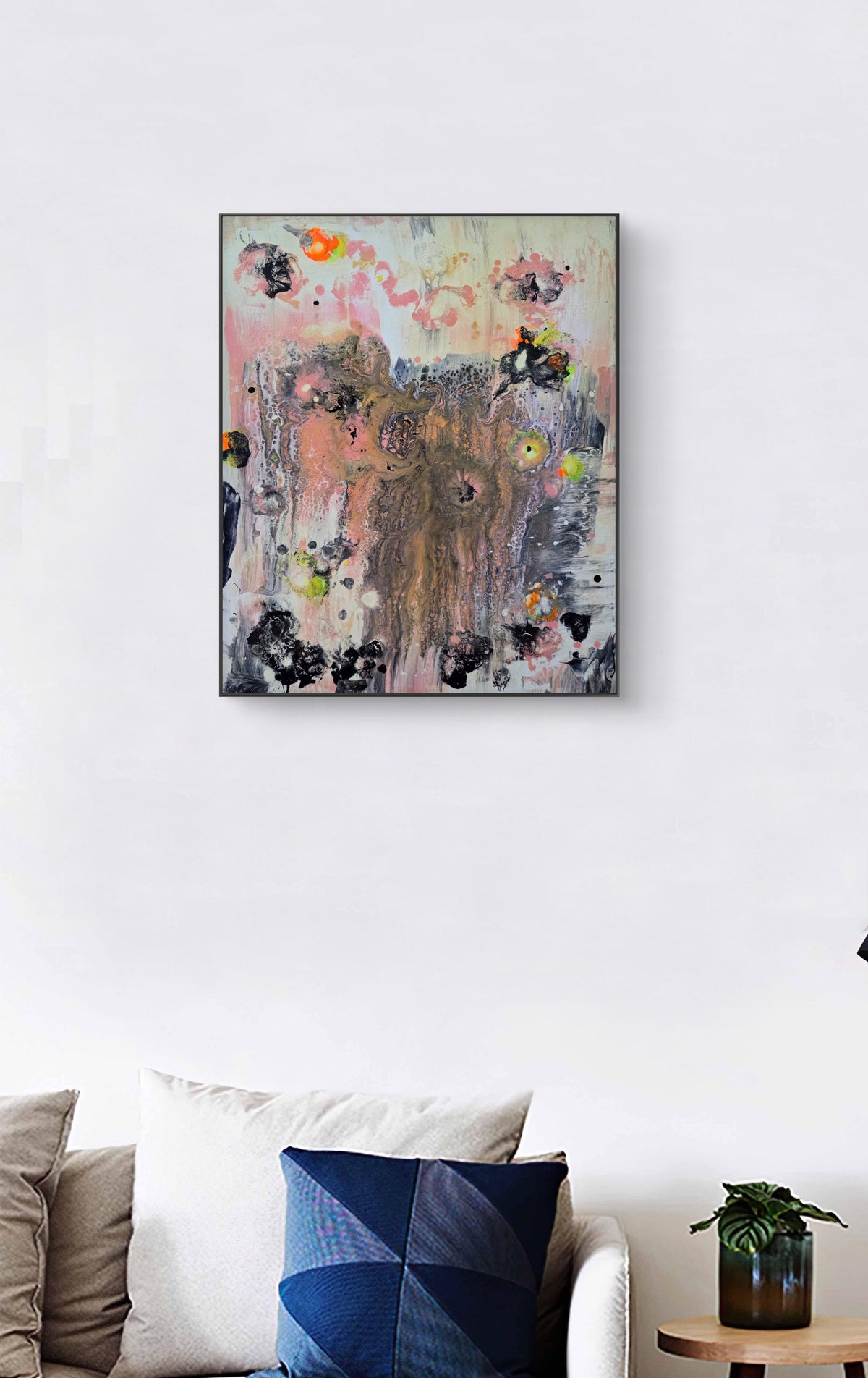 The Living Structure — Original Abstract Pouring Painting