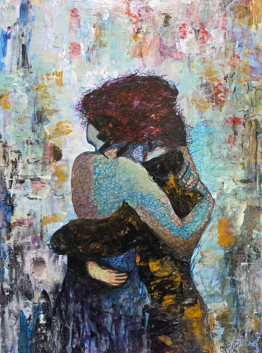 Between Two Heartbeats – Original Painting by Jasmina Mendoza - 0