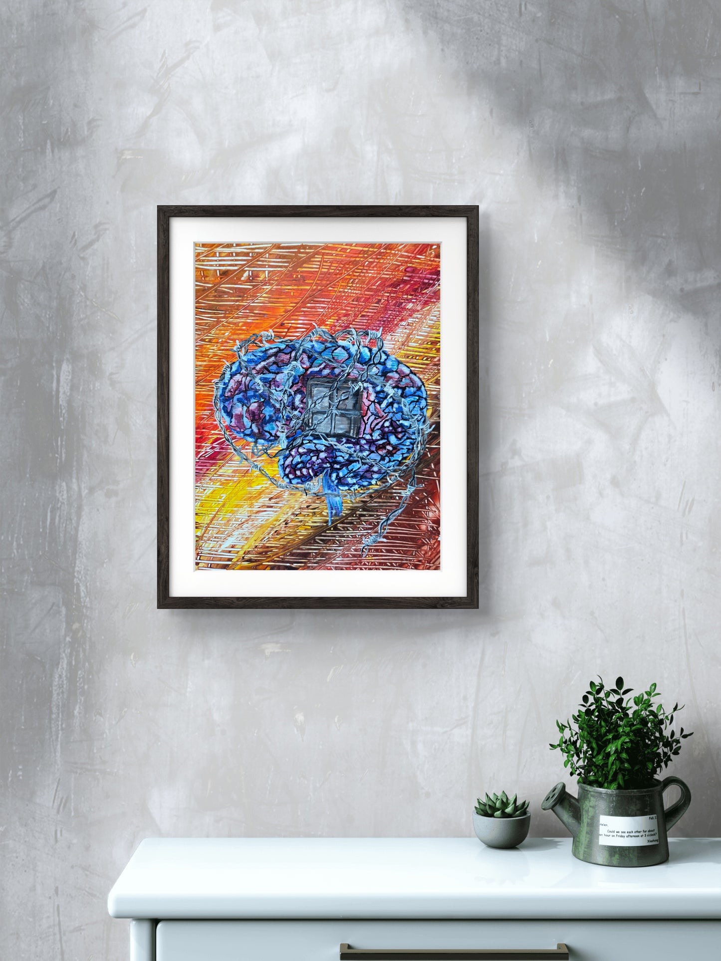 Fenced Minds Original abstract by Jasmina Mendoza