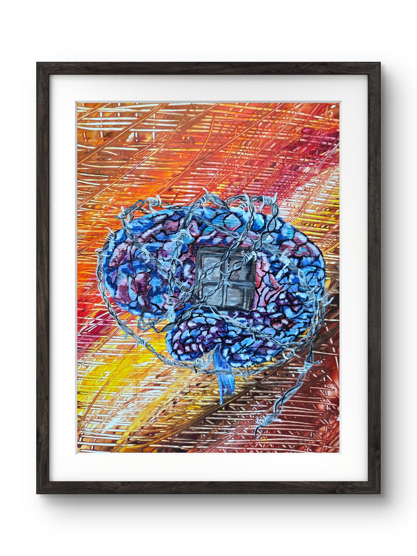 Fenced Minds Original abstract by Jasmina Mendoza