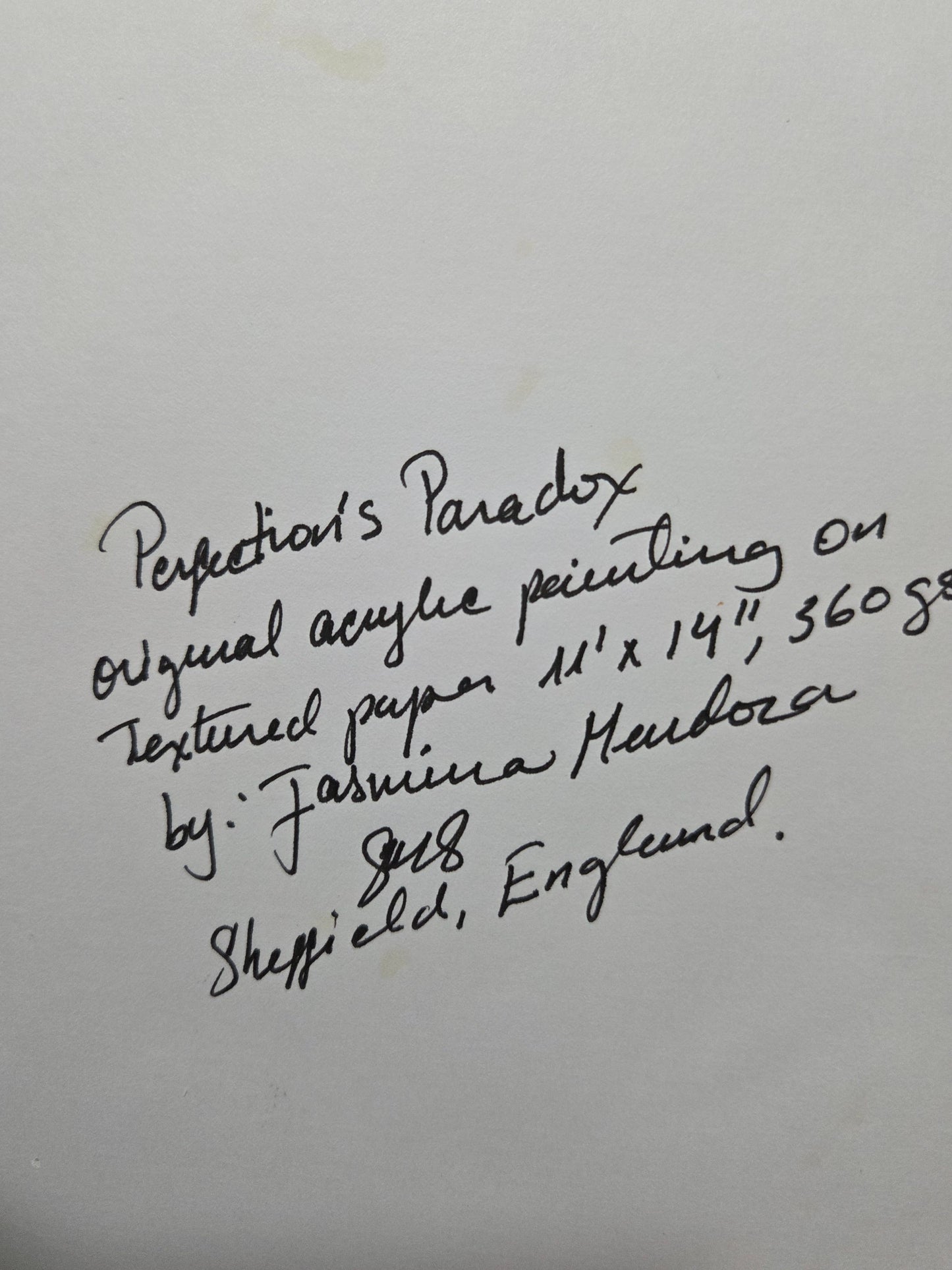 Perfection's Paradox | Art is my Universe