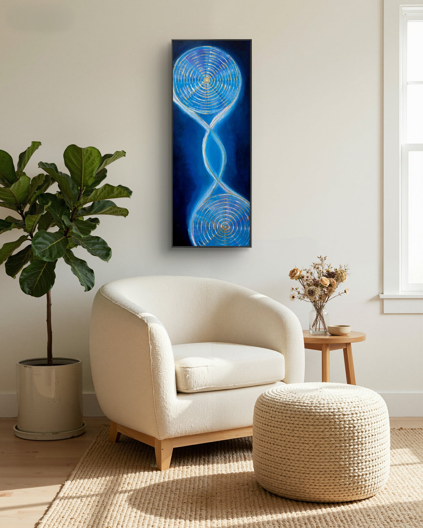 Blue Resonance – Original Abstract Painting by Jasmina Mendoza