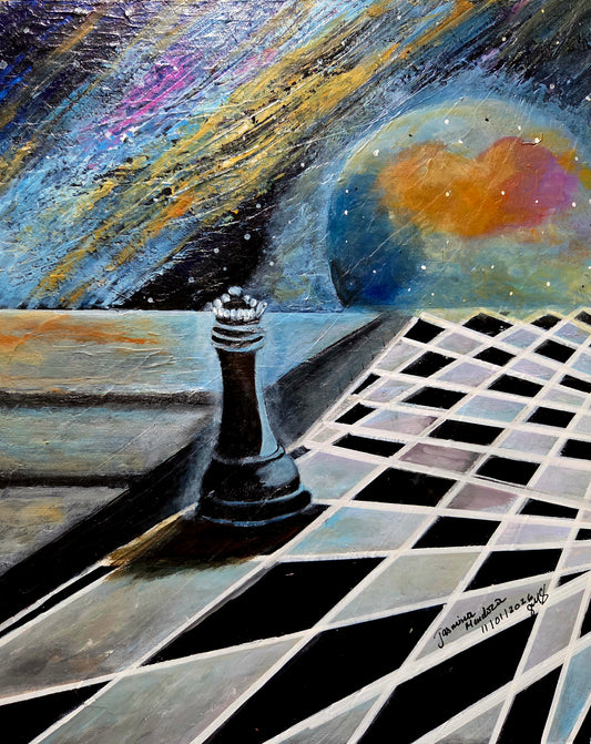 Escape from Reality Original Acrylic Painting by Jasmina Mendoza