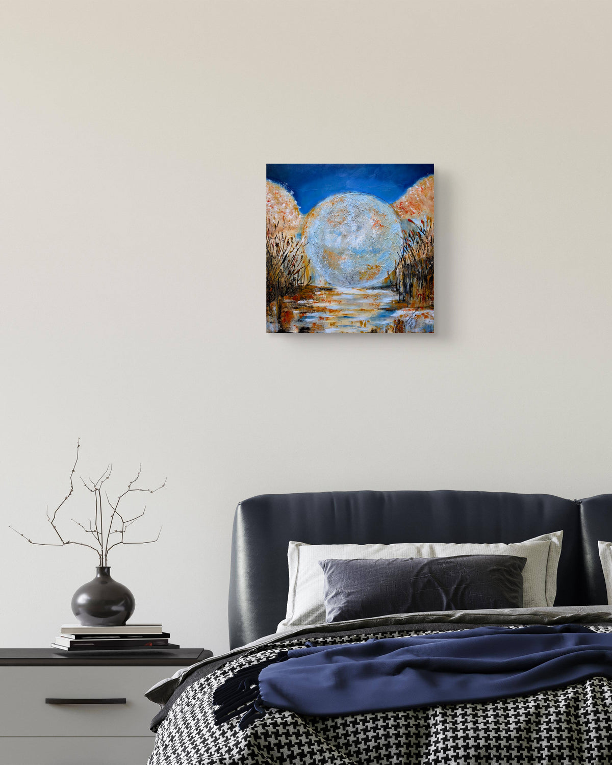 September Moon — Original Textured Painting