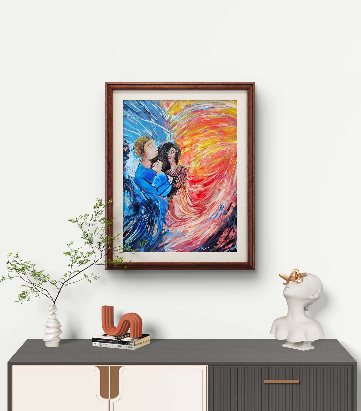 Family Embrace – Original Acrylic Painting by Jasmina Mendoza - 5