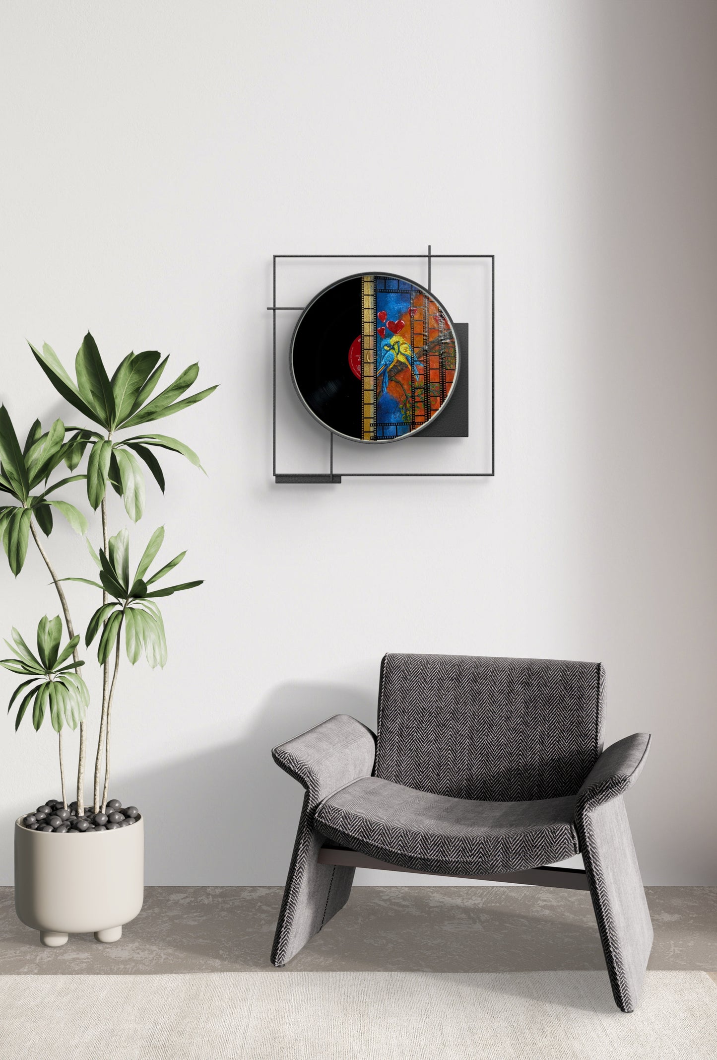 A Love Like in the Films – Original Acrylic on Vinyl Record | Art is my Universe