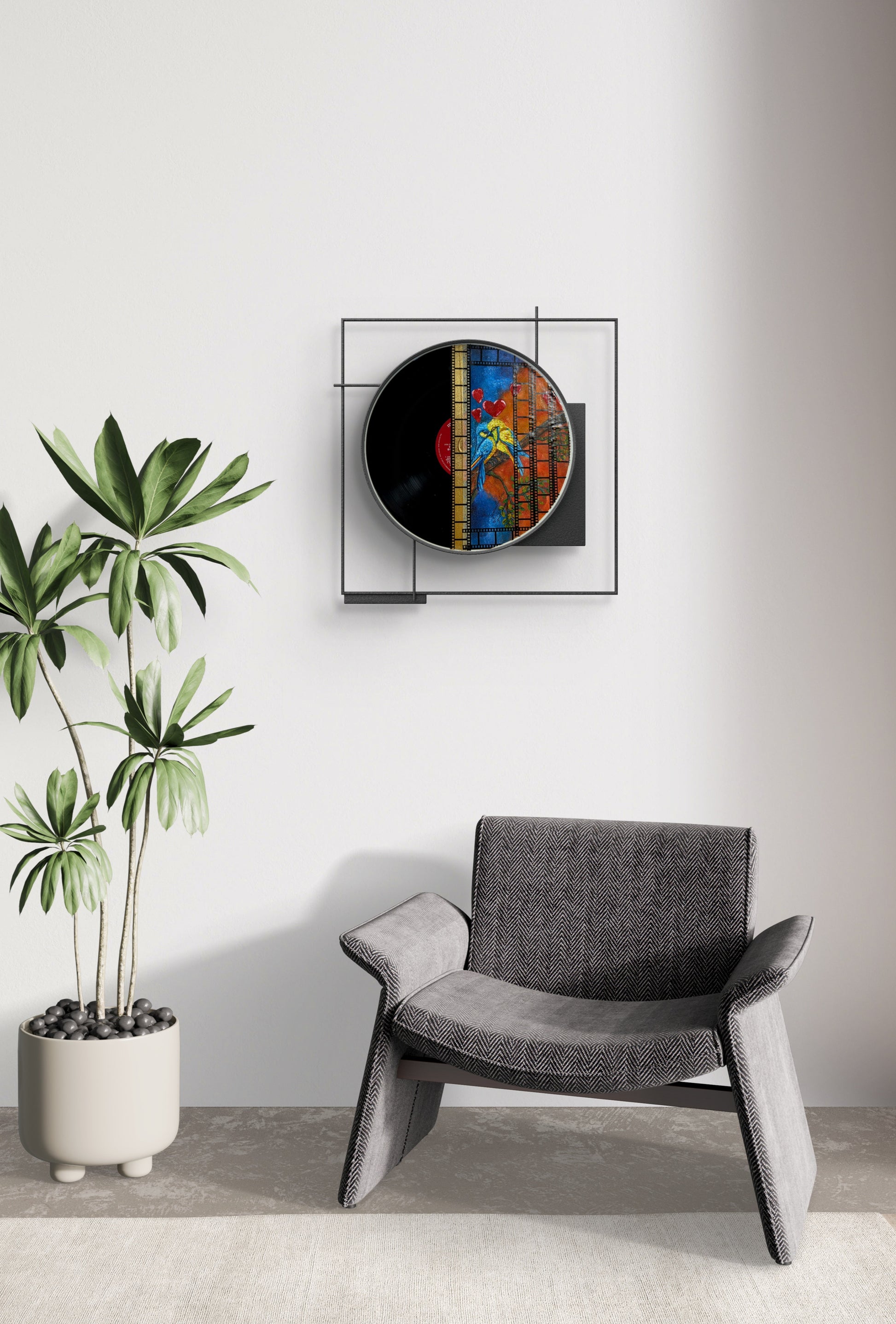 A Love Like in the Films – Original Acrylic on Vinyl Record | Art is my Universe